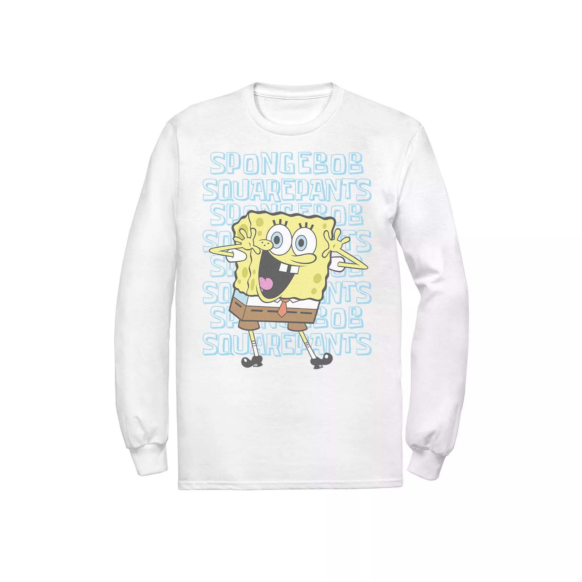 Men's SpongeBob SquarePants Name Stack Portrait Tee,  Product Image