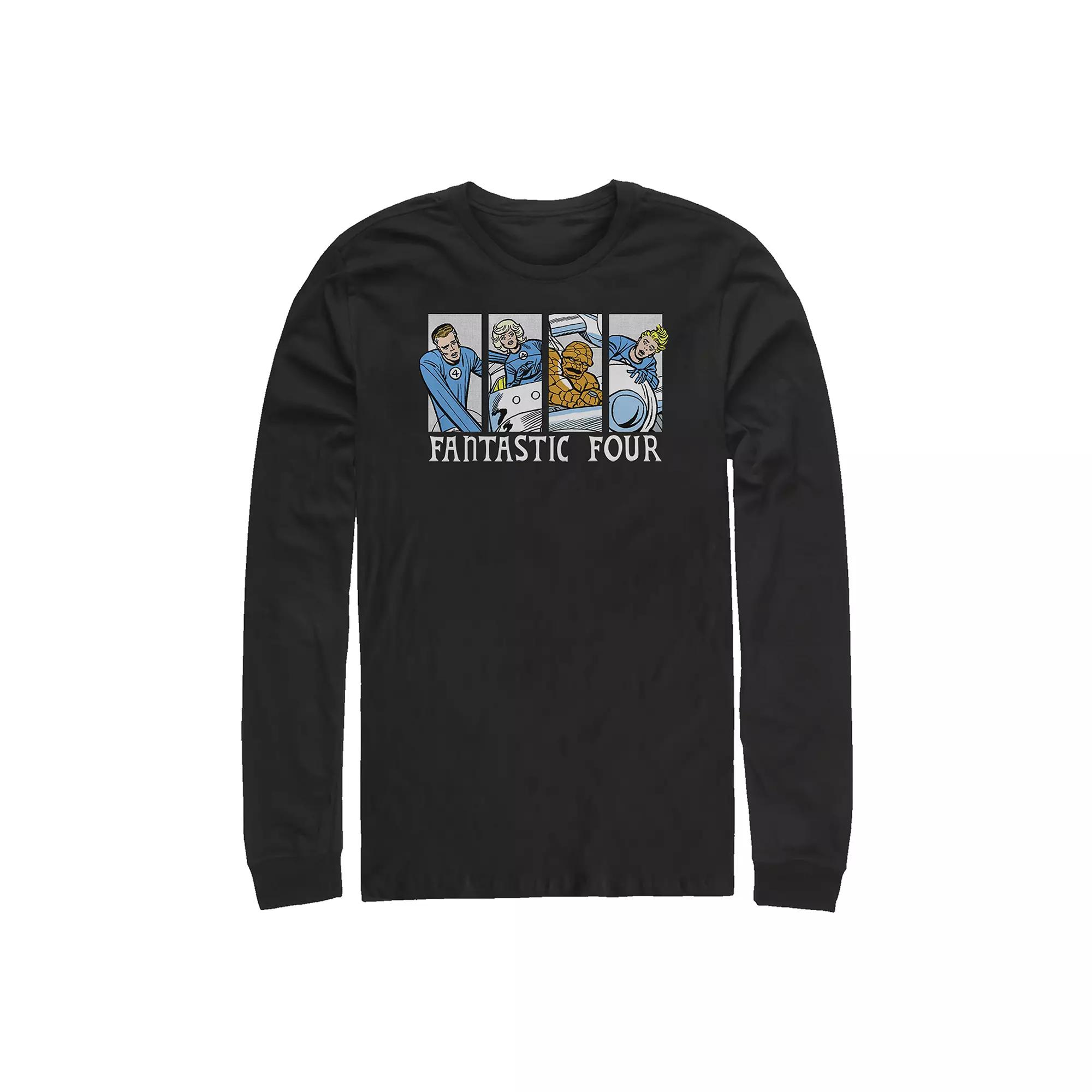 Big & Tall Marvel Fantastic Four Comic Poster Long Sleeve Graphic Tee, Men's,  Product Image