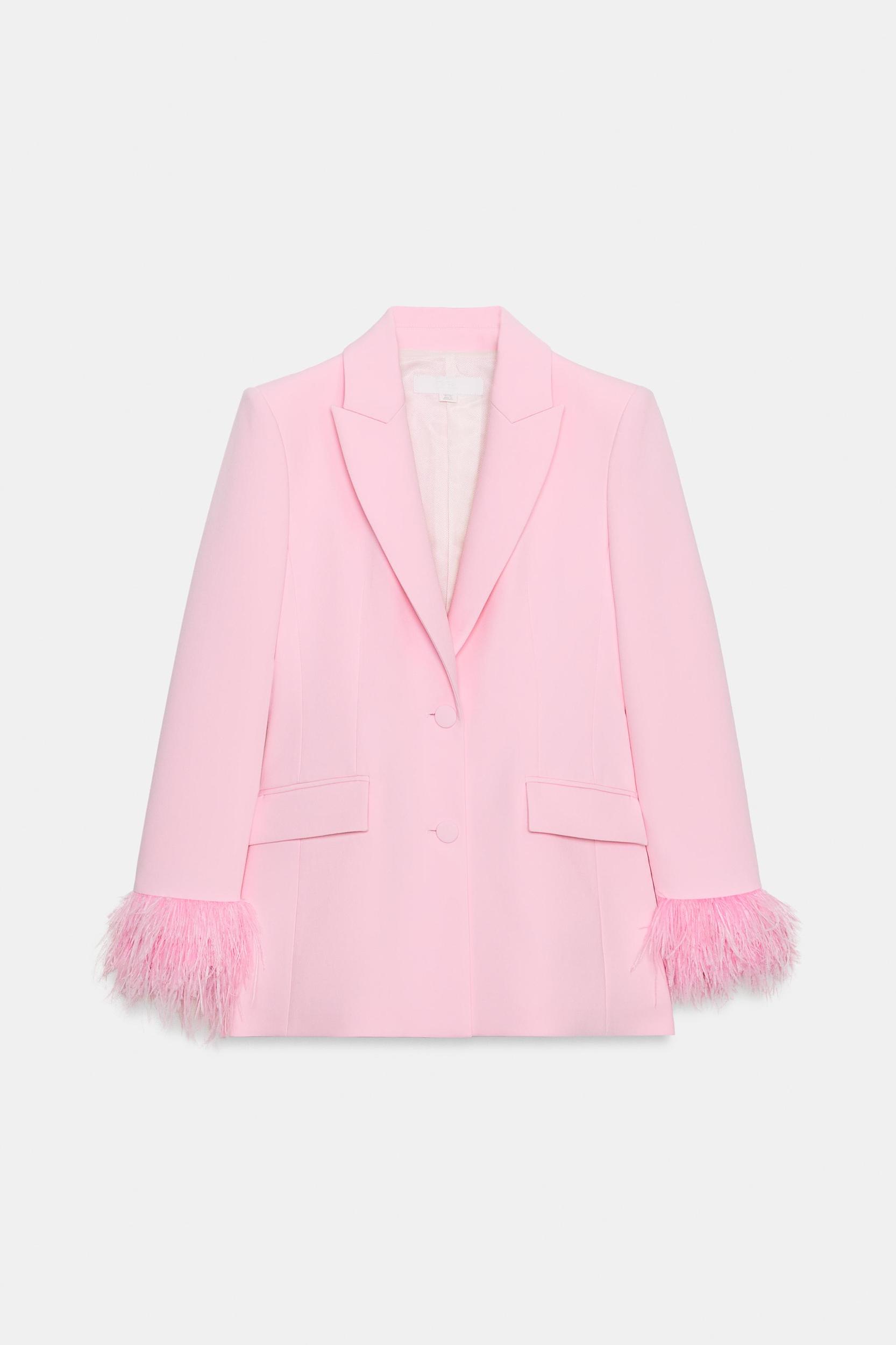 BLAZER WITH FEATHER CUFFS Product Image