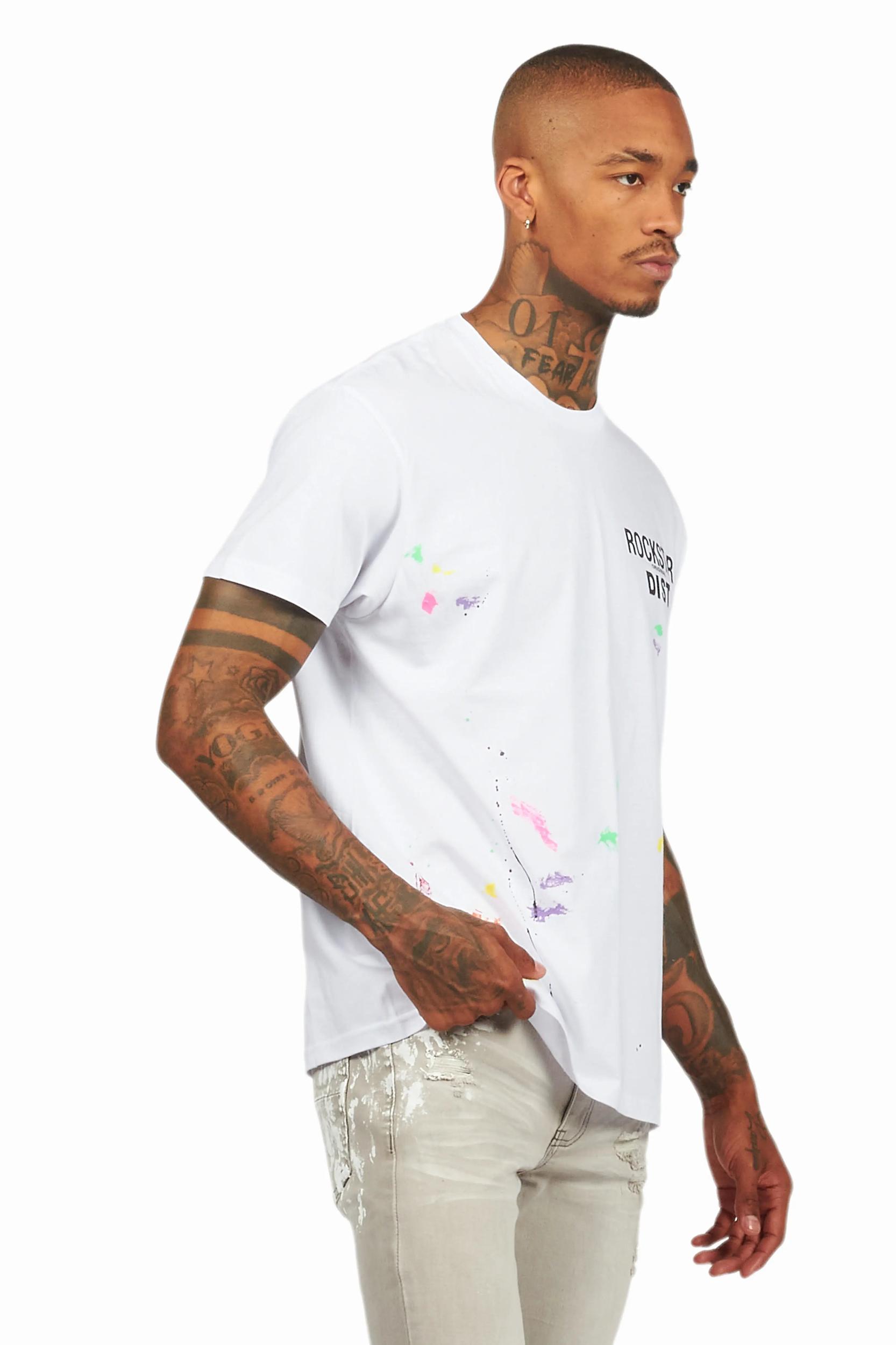 Sayer White Graphic T-Shirt Male Product Image