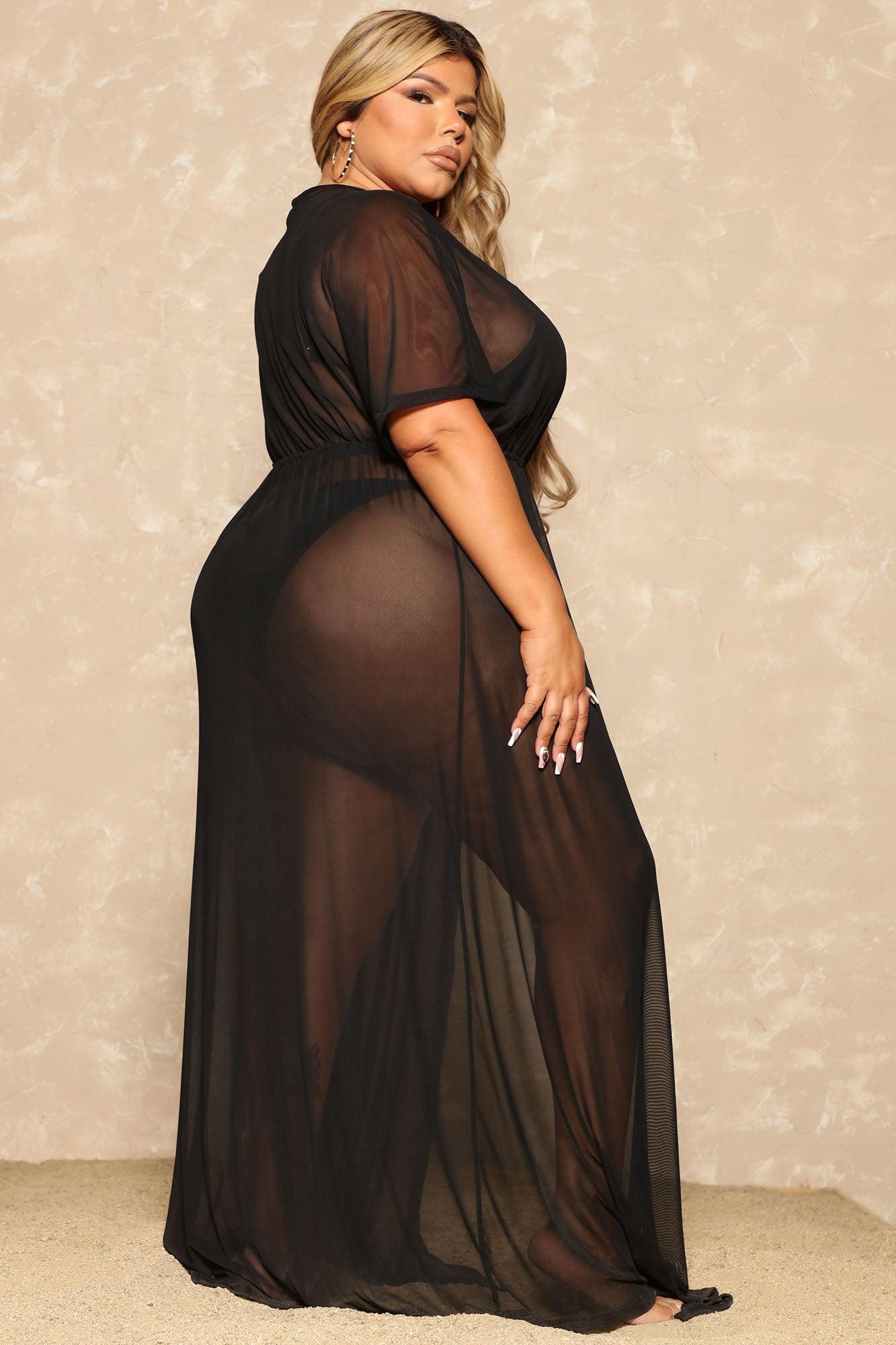 Got It Covered Mesh Cover Up - Black Product Image