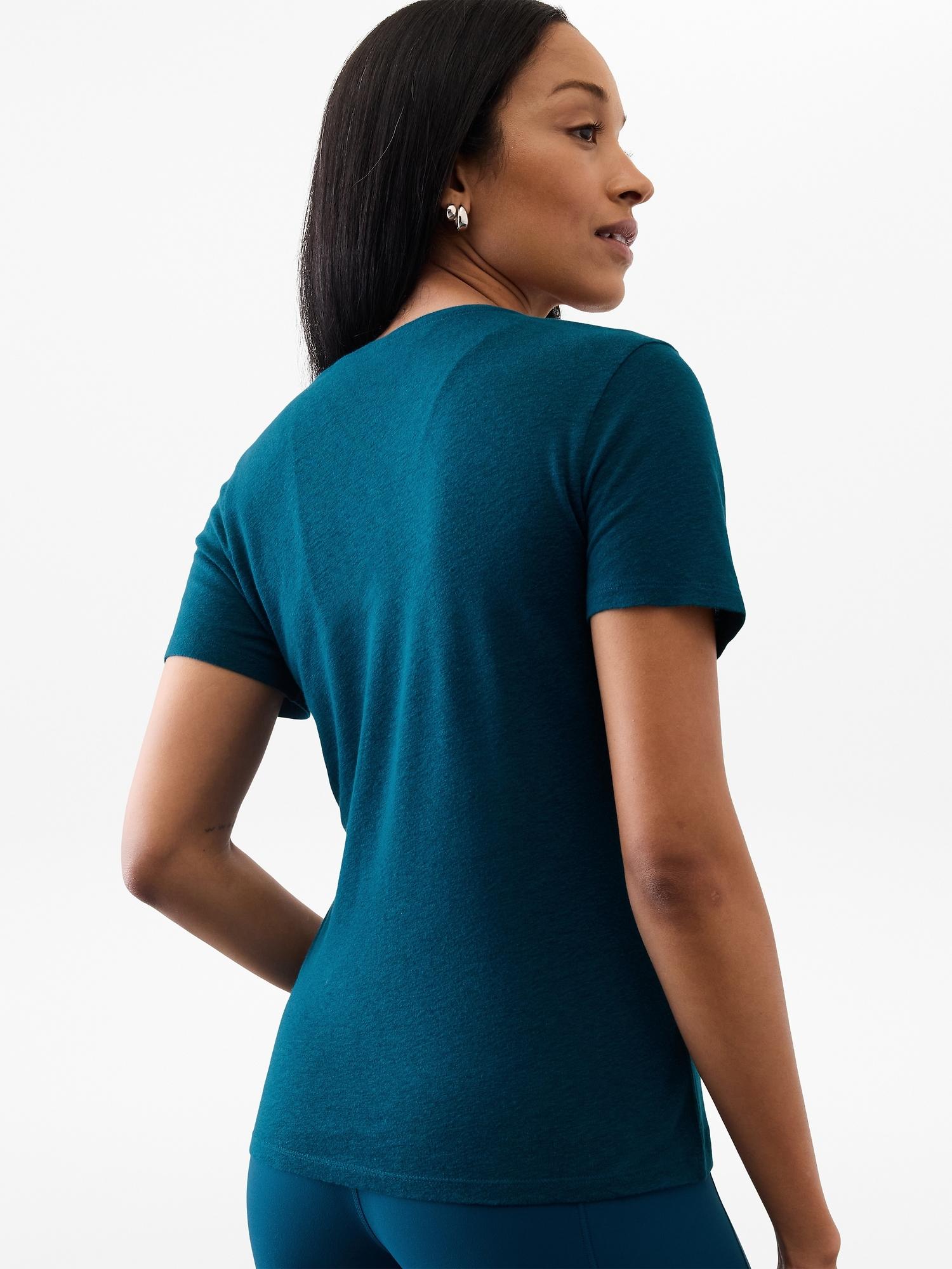 Getaway Linen Blend V-Neck Tee Product Image