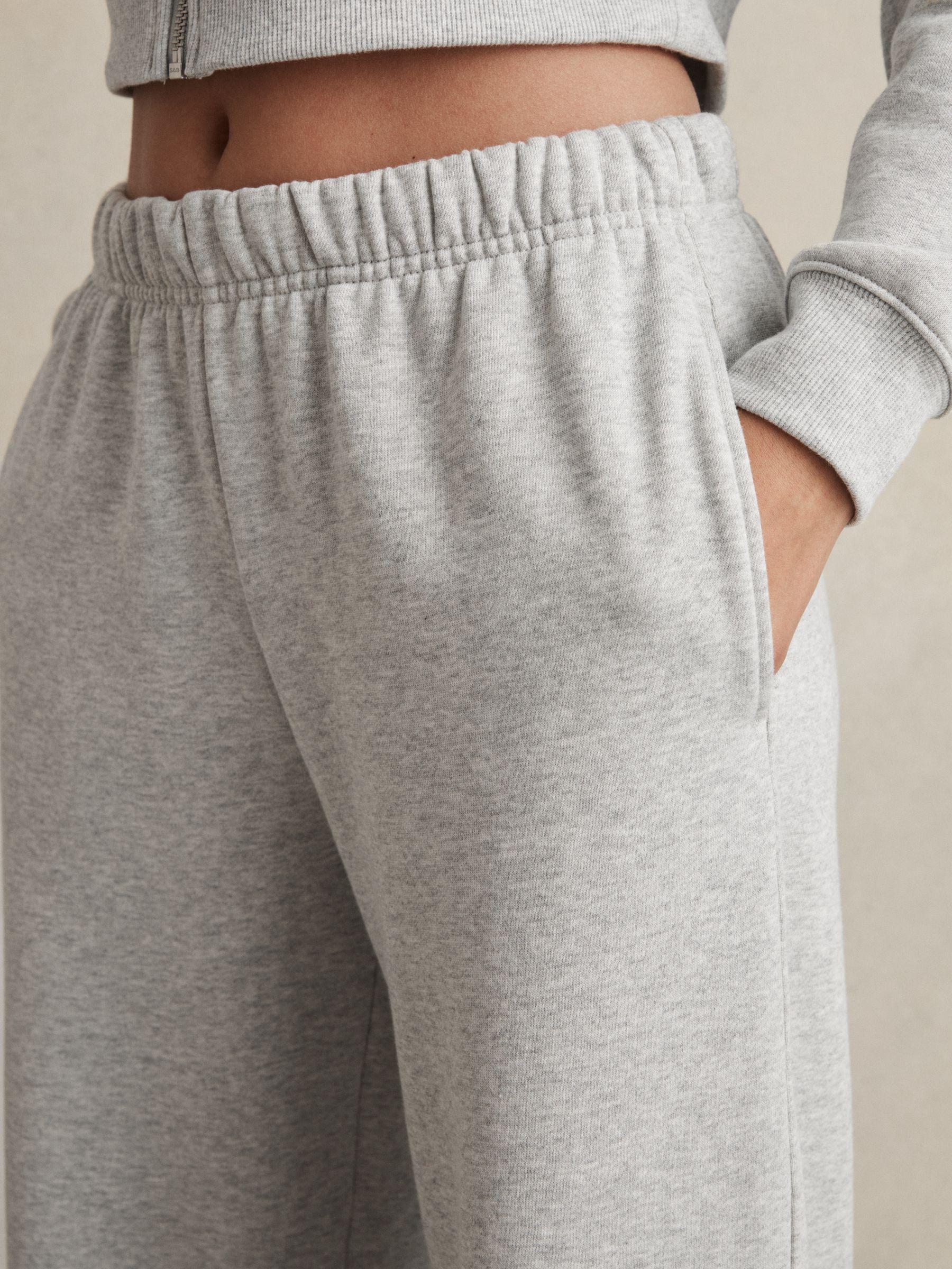 Good American Wide-Leg Joggers in Heather Grey Product Image