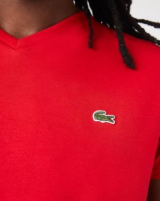 Lightweight Cotton Pima V Neck T-shirt Product Image