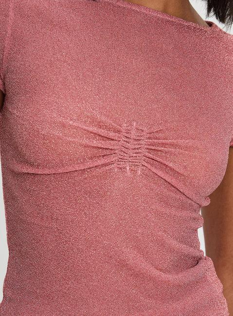 Crystal Clear Mesh Top Pink Product Image