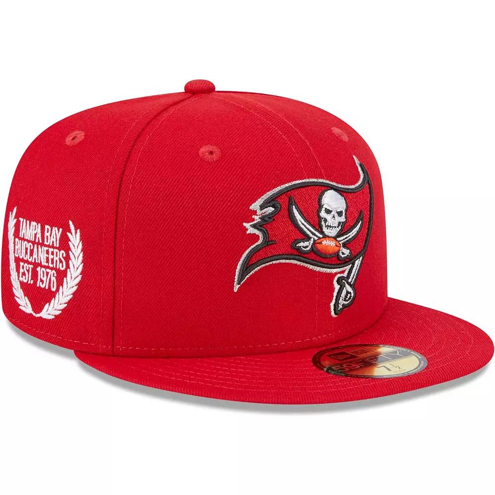 Men's New Era Red Tampa Bay Buccaneers Camo Undervisor 59FIFTY Fitted Hat,  Product Image