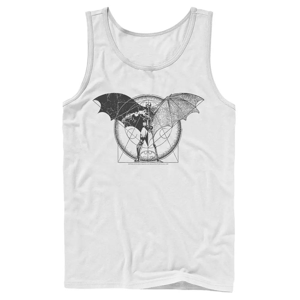 Men's DC Comics Batman Half Skeleton Sketched Poster Tank Top,  Product Image