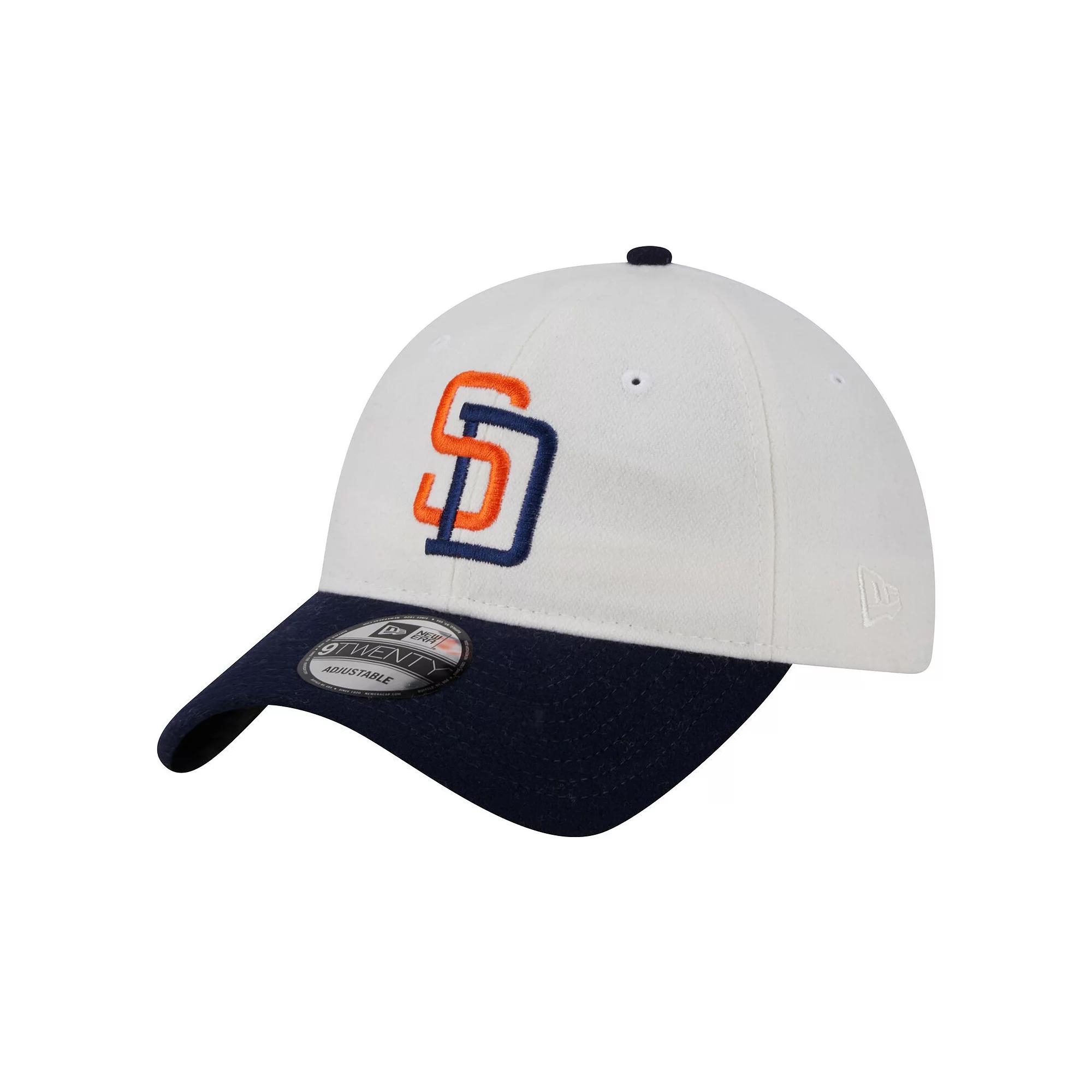 Men's New Era Cream San Diego Padres Leather Strap 9TWENTY Adjustable Hat, Beige Product Image