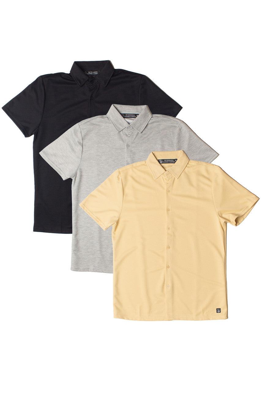 Heavyweight Knit Button Up Shirt Product Image
