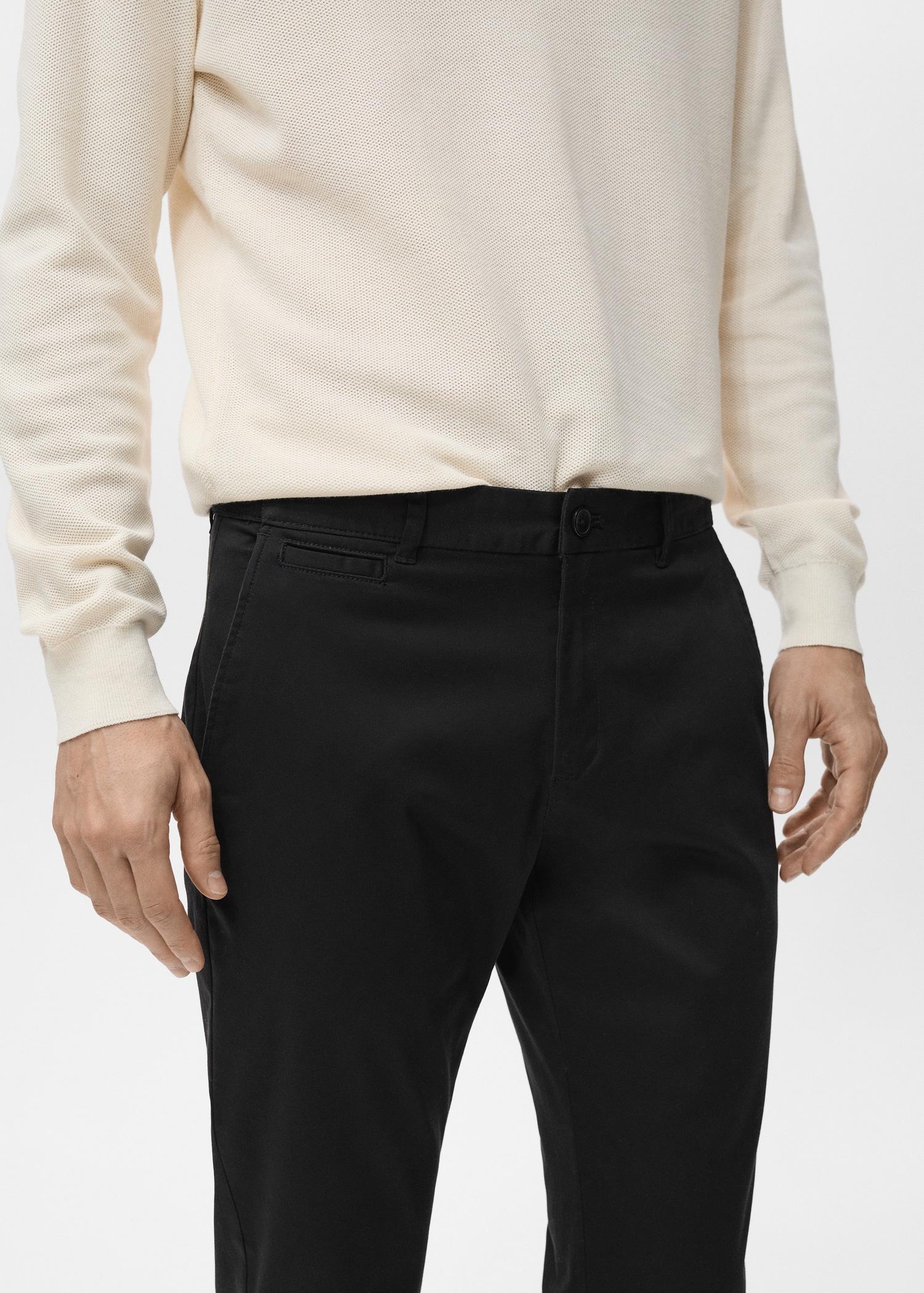 Prato cropped tapered chino pants - Men | MANGO USA Product Image