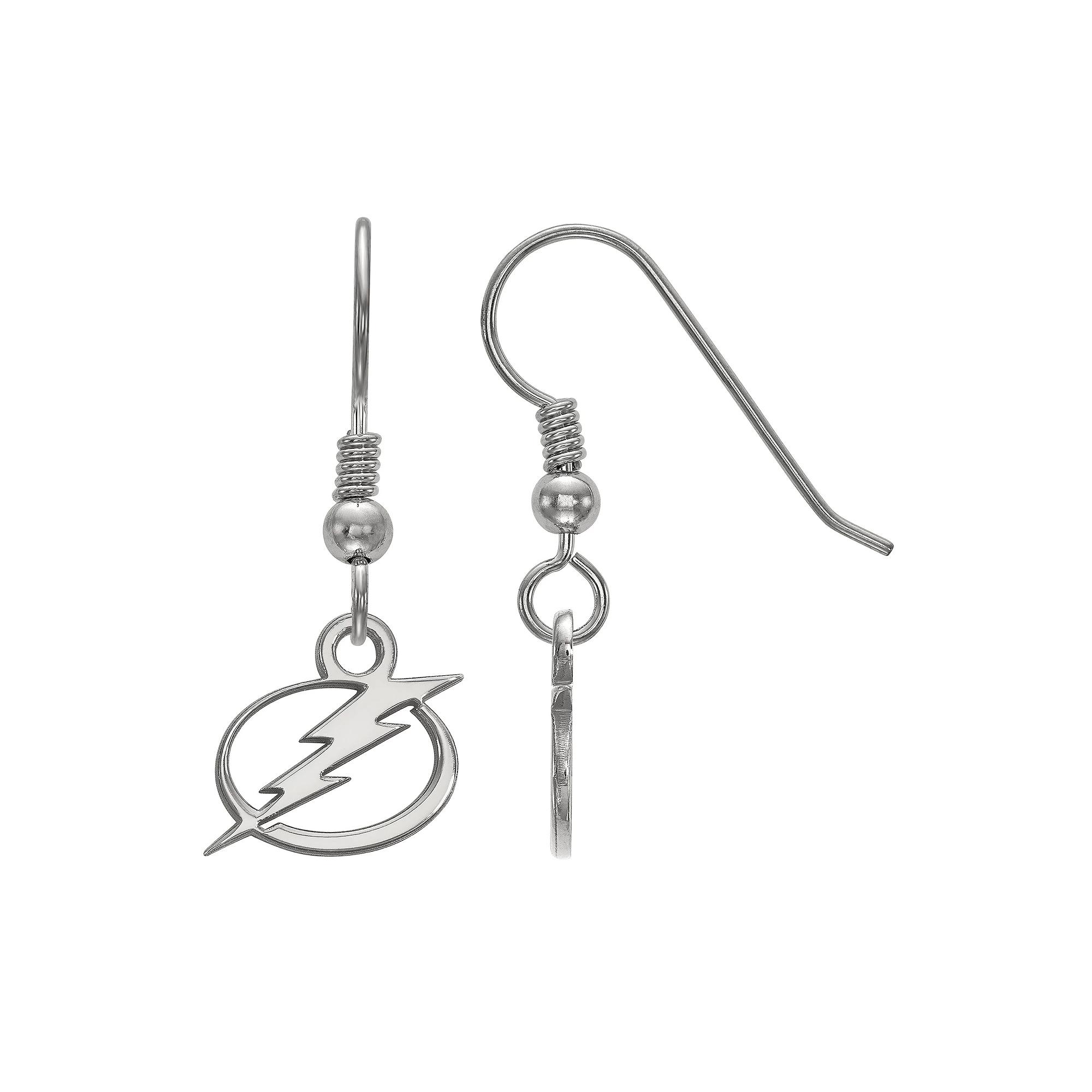 LogoArt Sterling Silver Tampa Bay Lightning Mini Logo Dangle Earrings, Women's Product Image