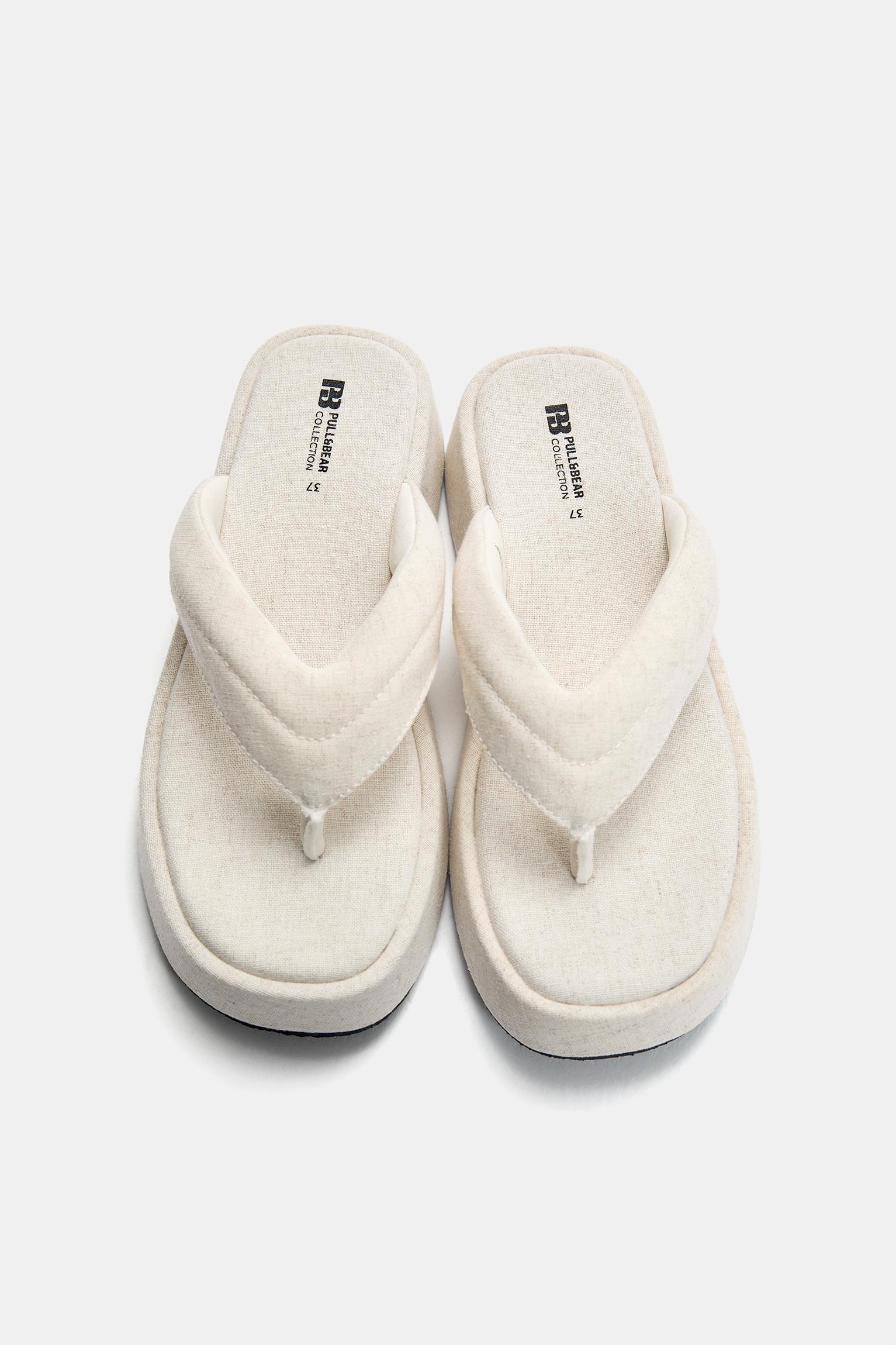 Chunky fabric flat sandals Product Image