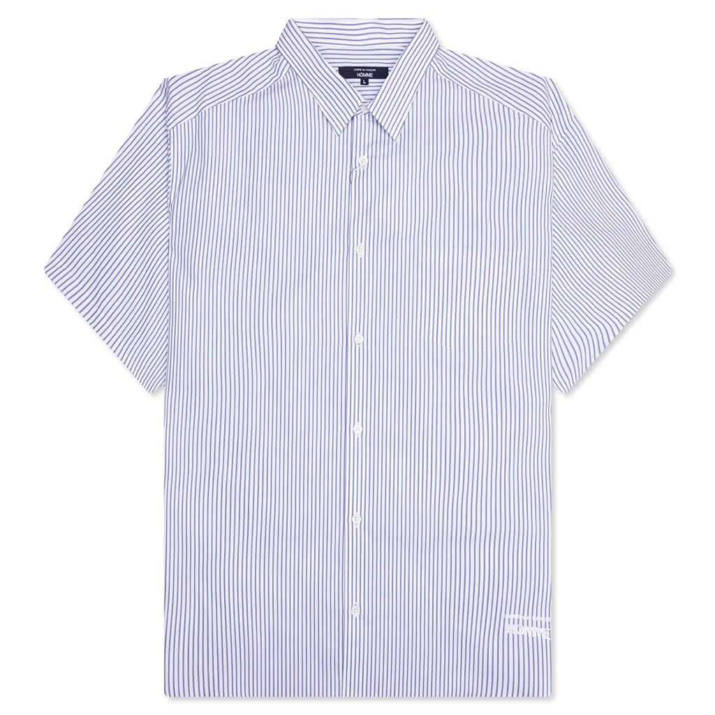 Short Sleeve Logo Shirt - Blue/White Male Product Image