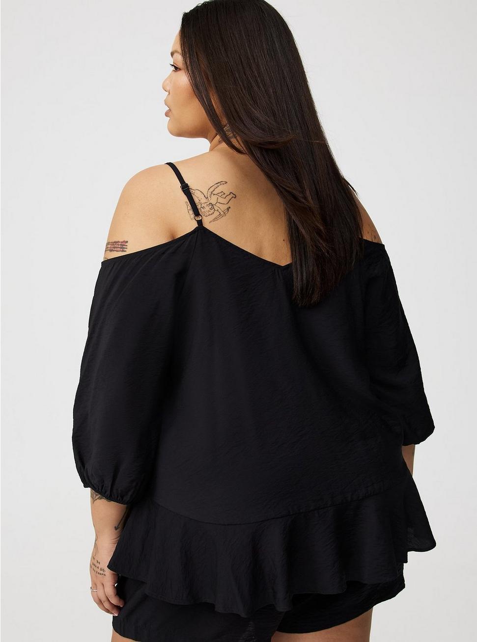 Short-Sleeve Cold-Shoulder Top Product Image