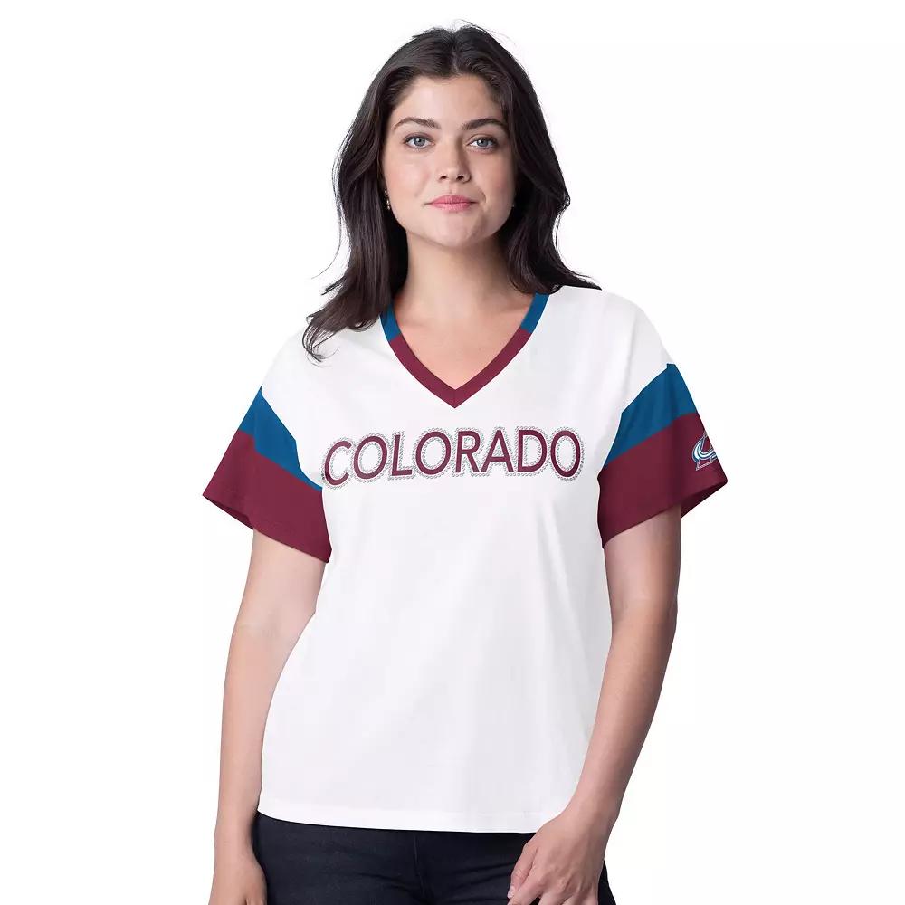 Women's G-III 4Her by Carl Banks White Colorado Avalanche Rink Over Product Image
