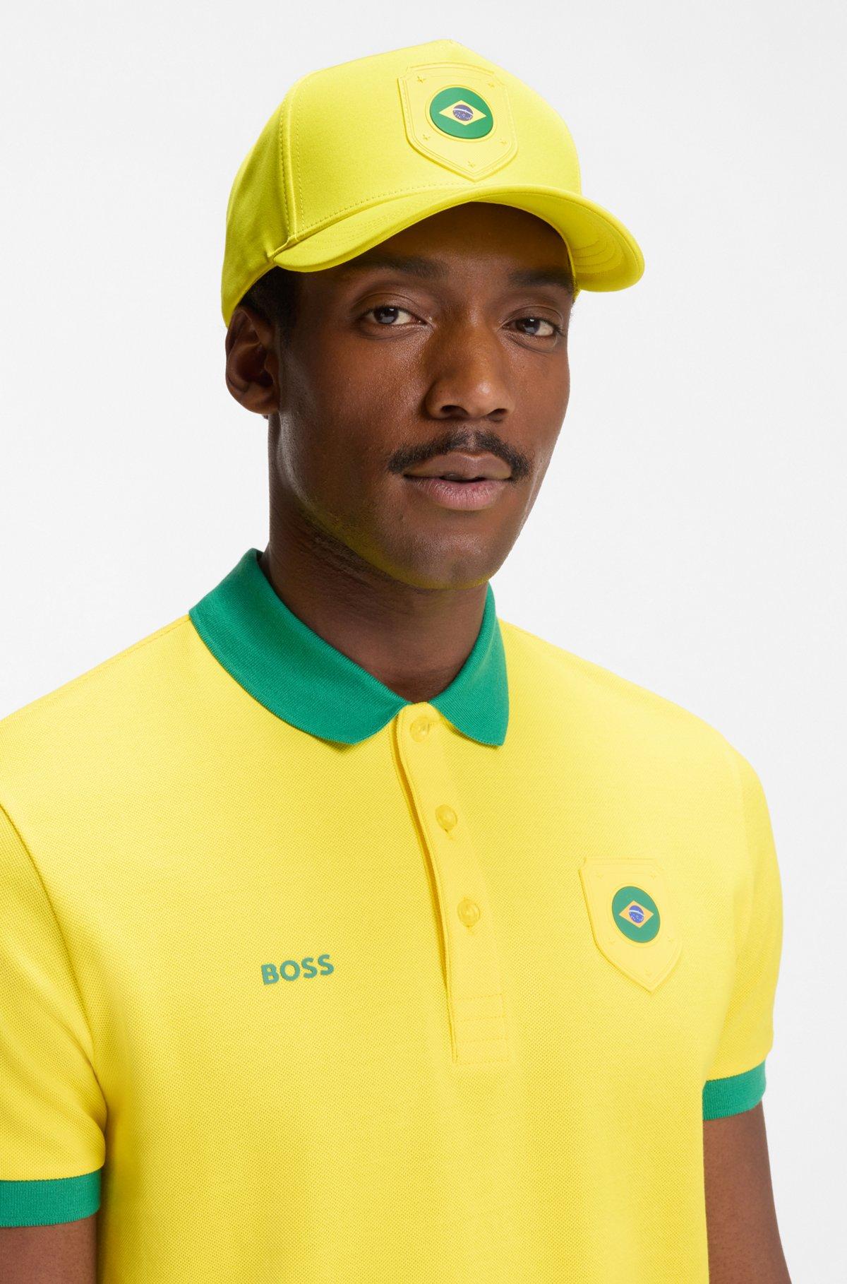 Logo cap in lustrous twill with country-flag badge Product Image