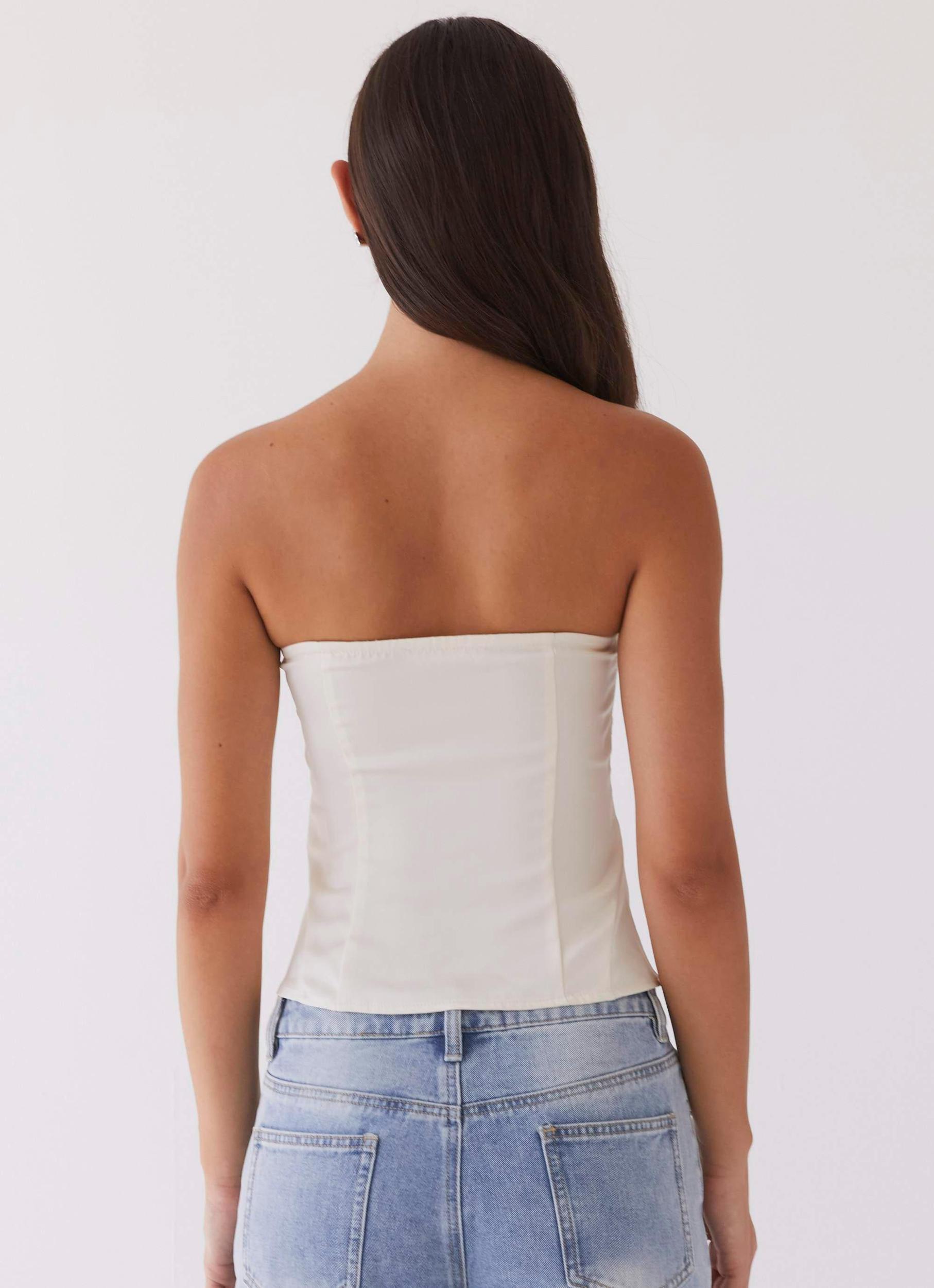 Brandi Lace Up Top - Antique Product Image