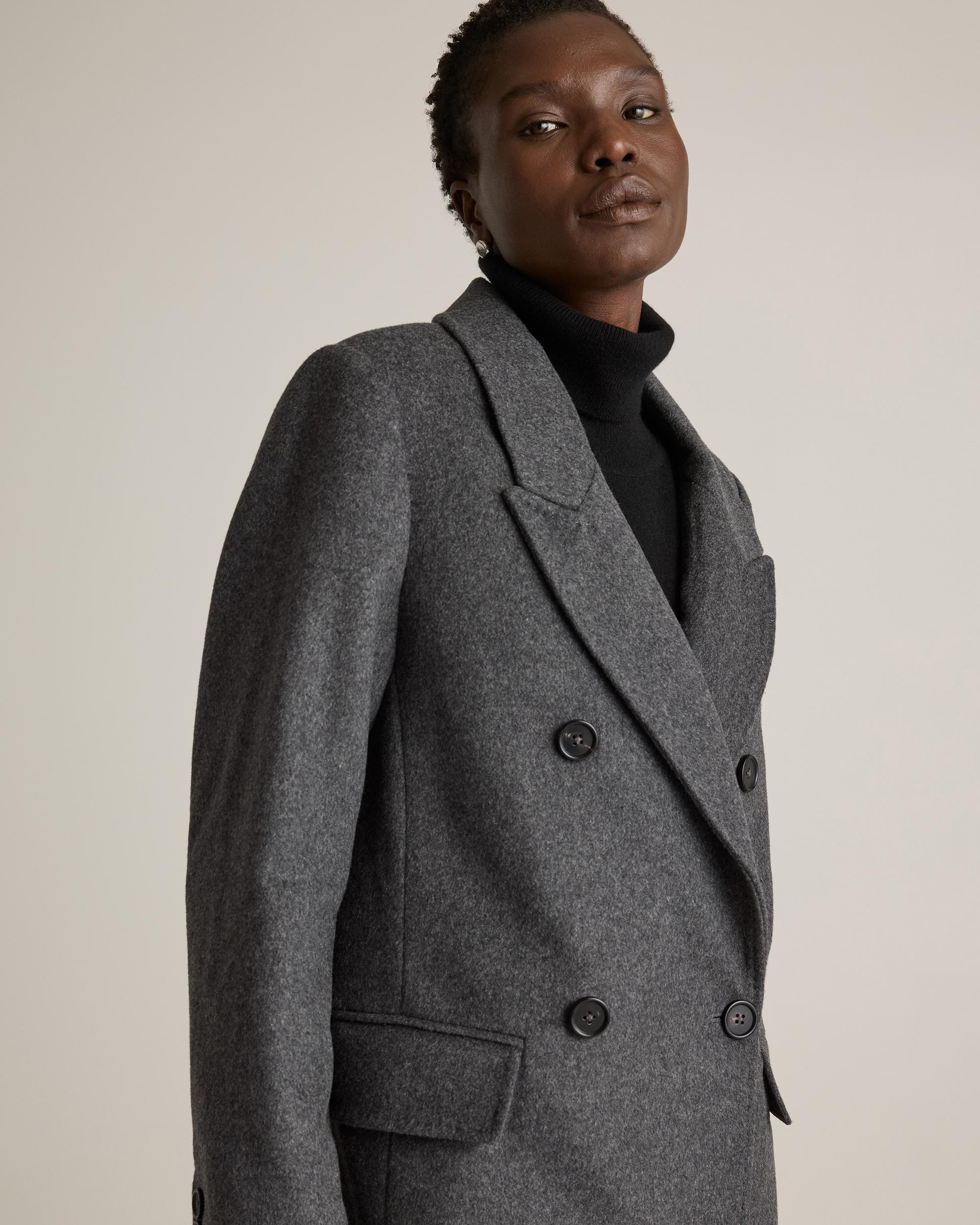 Quince | Women's Italian Wool Double-Breasted Coat Wool/Nylon Product Image