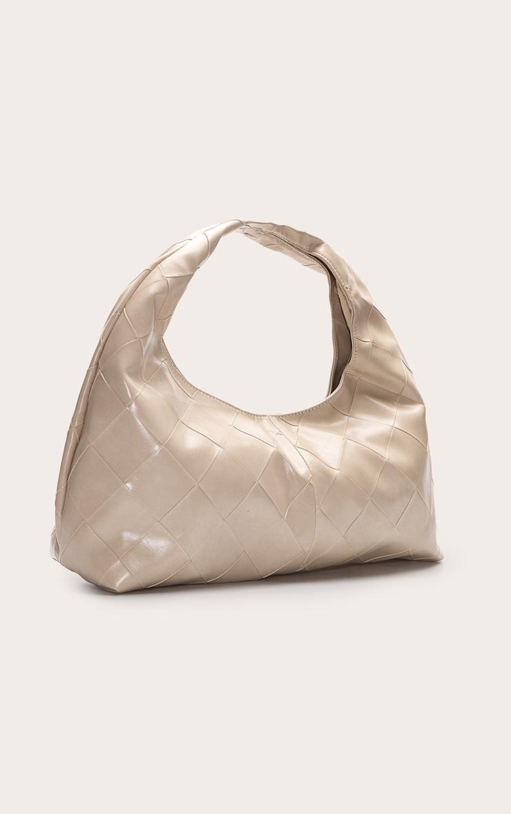 Cream Oversized Weave Large Tote Bag Product Image