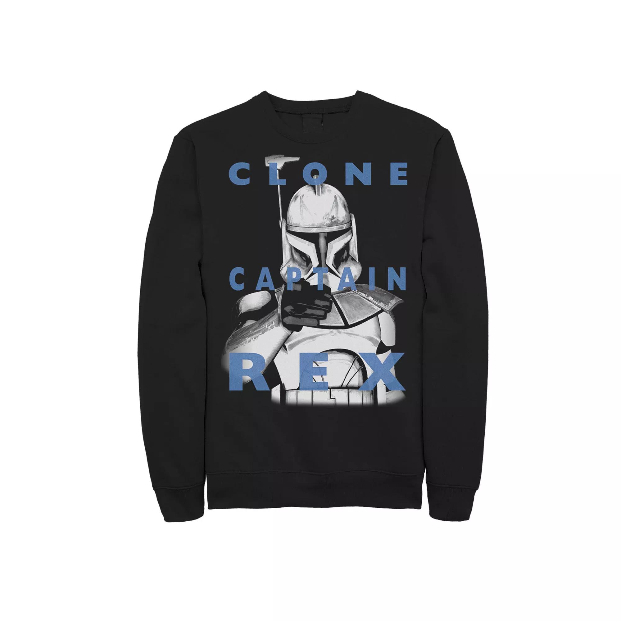 Men's Star Wars: Clone Wars Clone Captain Rex Text Overlay Sweatshirt,  Product Image