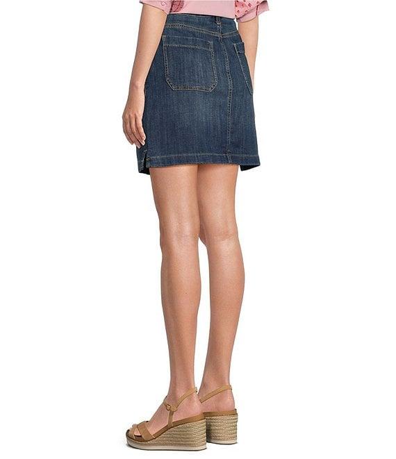 Code Bleu Stretch Denim Mid Rise Skort Product Image
