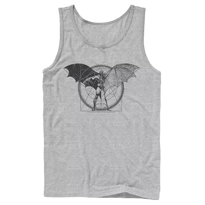 Men's DC Comics Batman Half Skeleton Sketched Poster Tank Top,  Product Image