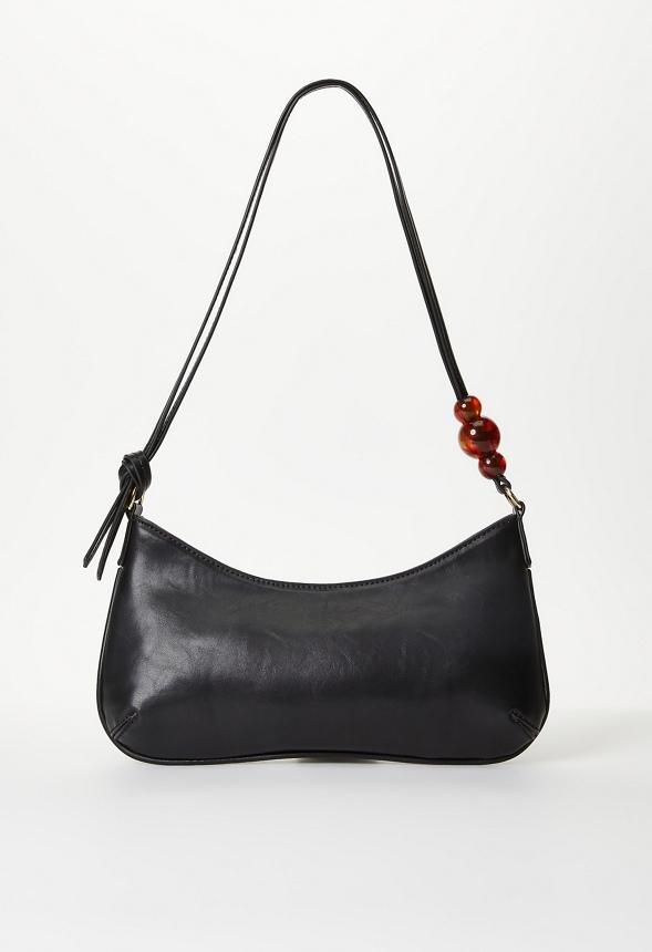 Sculptural Shoulder Bag With Beads Product Image