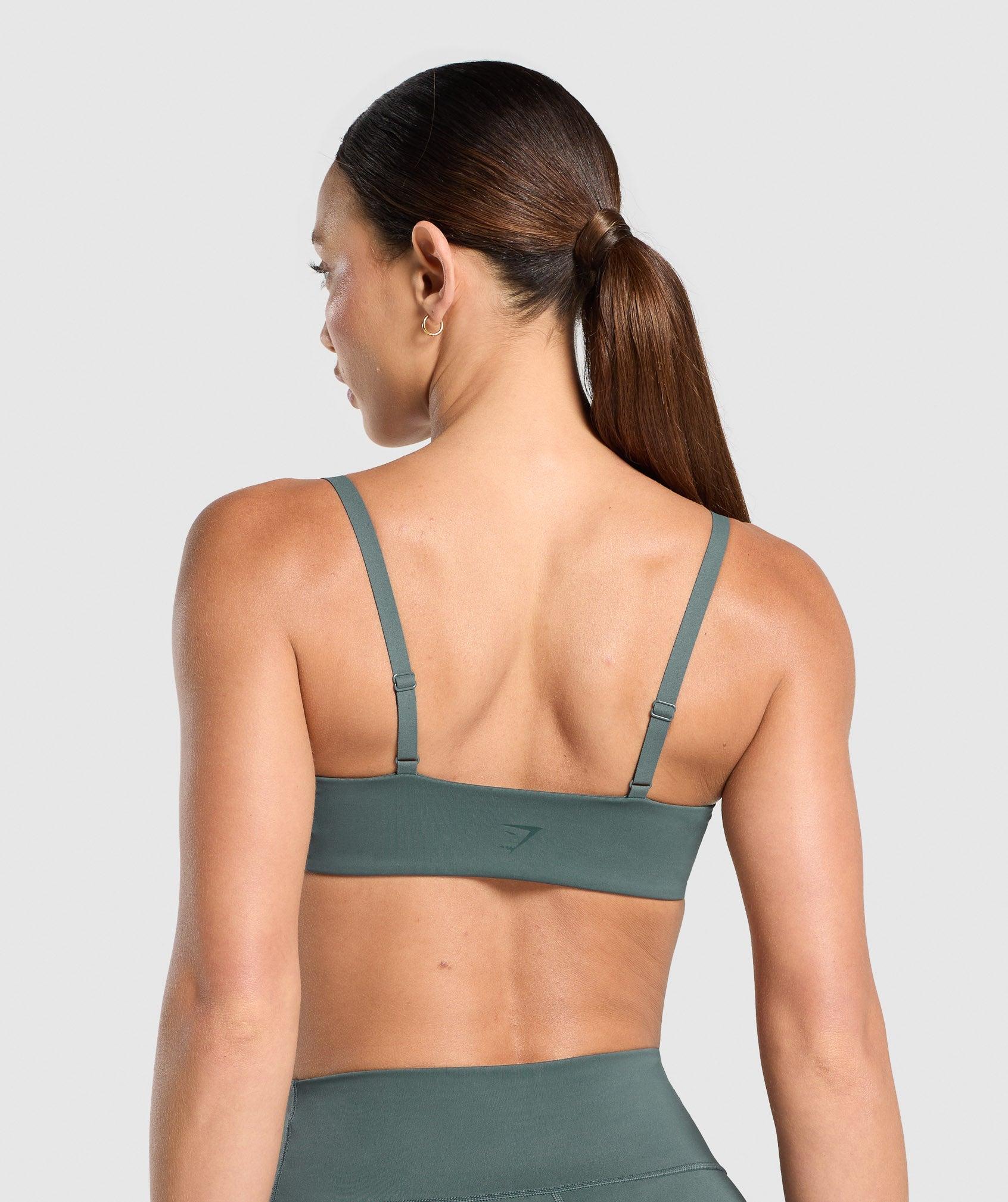Gymshark Elevate Ruched Sports Bra - Slate Teal Female Product Image