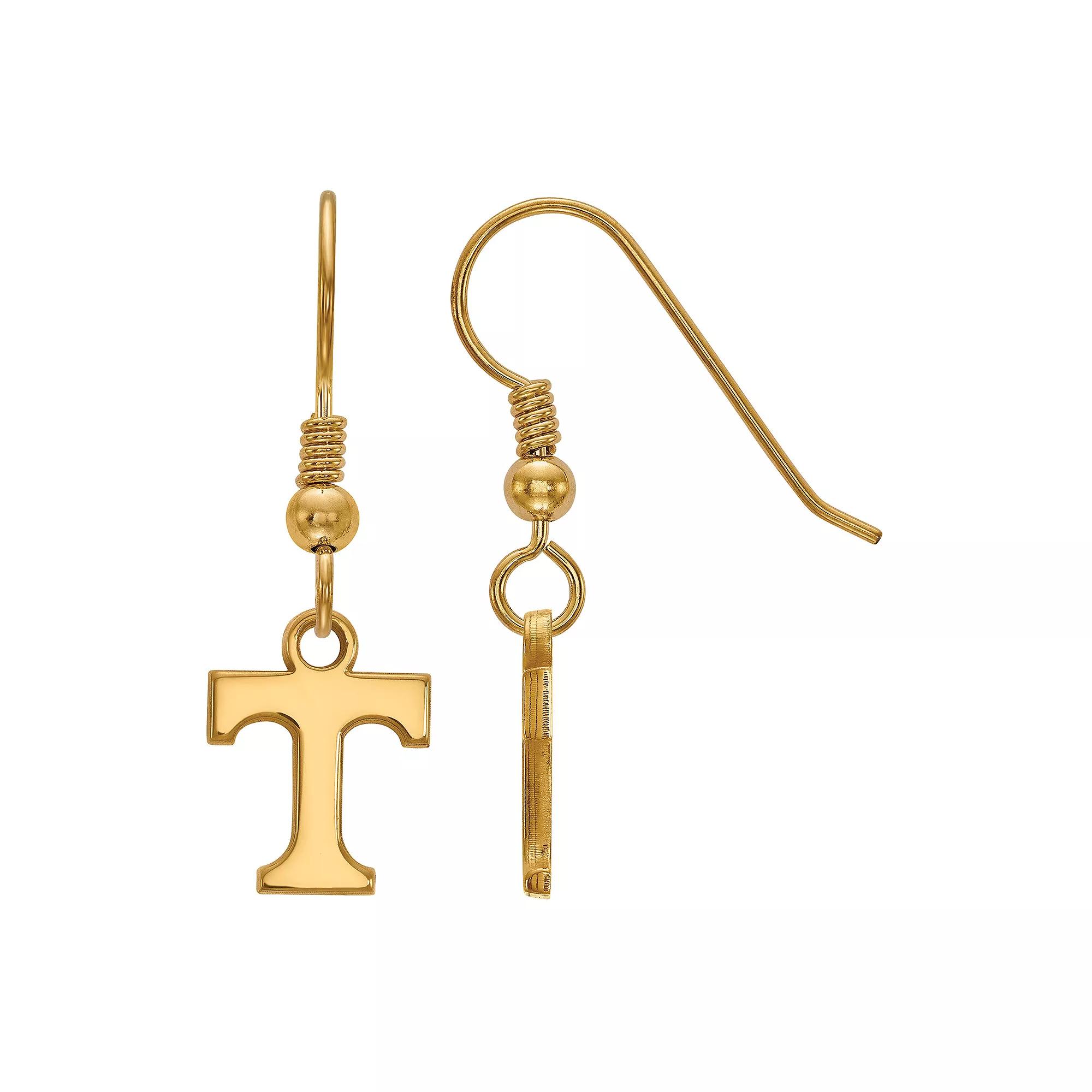 LogoArt Tennessee Volunteers Sterling Silver 14K Gold Plated XS Dangle Earrings, Women's, Size: 29 mm Product Image