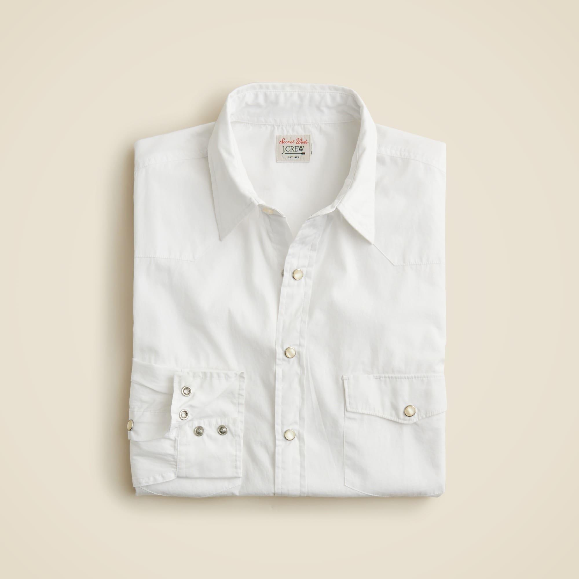Secret Wash cotton poplin western shirt Product Image