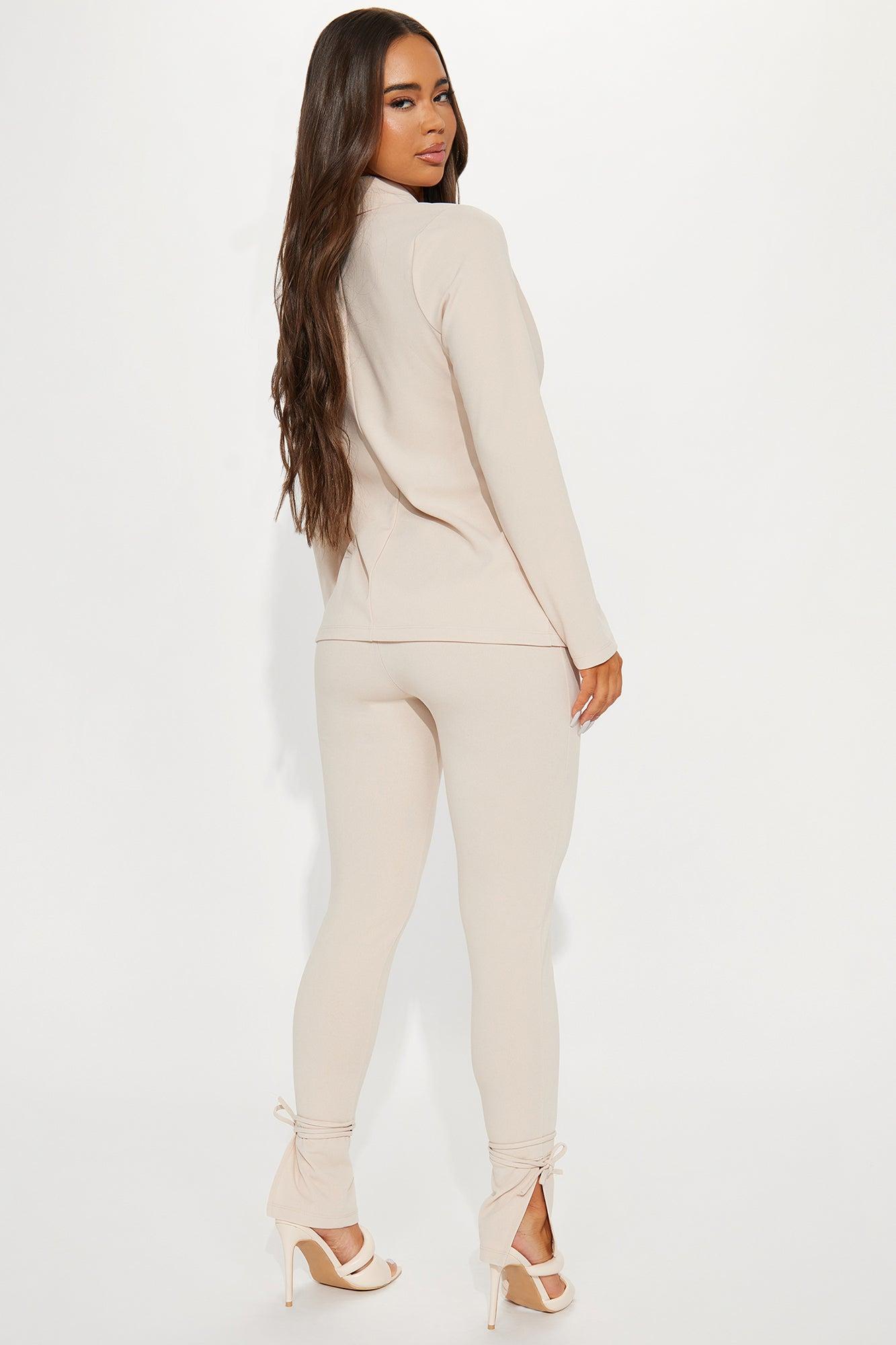 Head Of The Table Pant Suit - Taupe Product Image