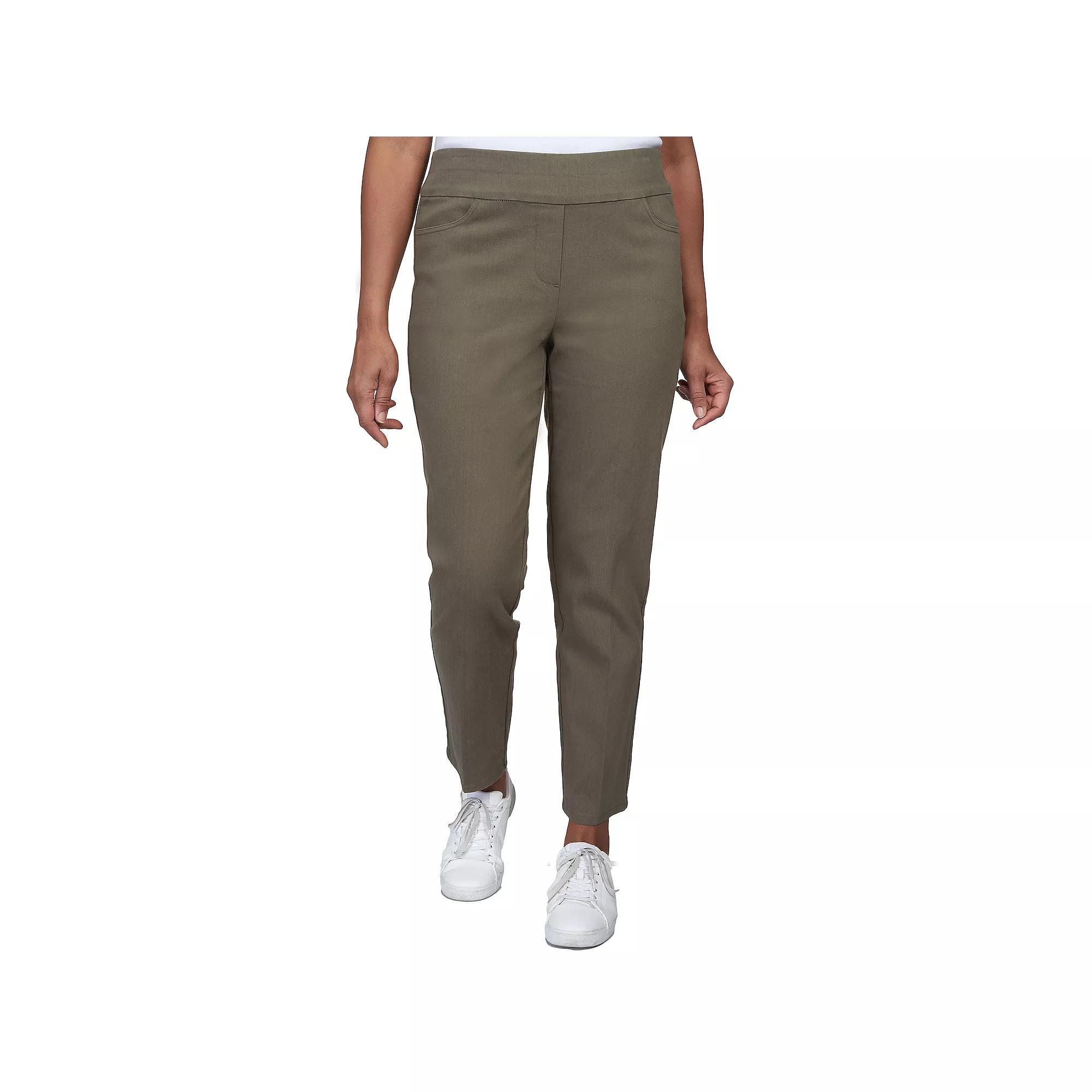 Petite Alfred Dunner Super Stretch Straight-Leg Pull-On Jeans, Women's,  Product Image