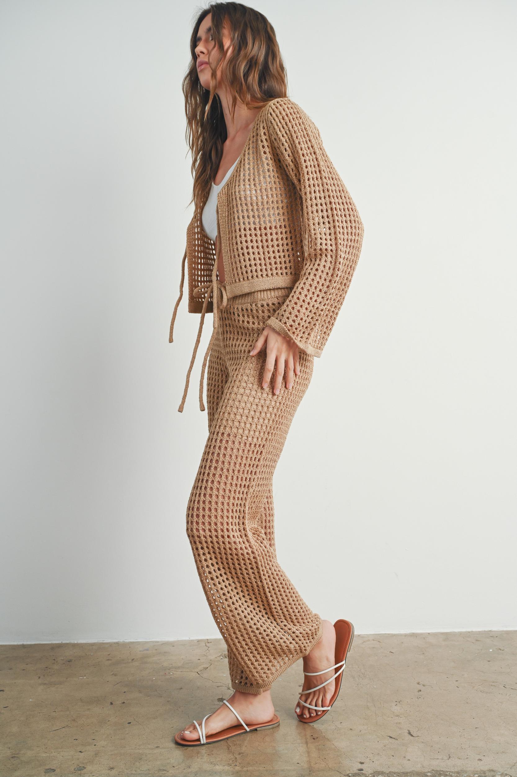 Crochet Wide Leg Pants Product Image