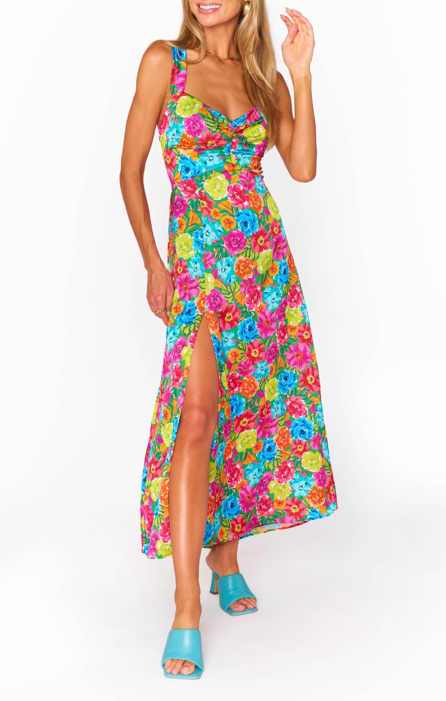 Mina Midi Dress ~ Bright Floral Soiree Product Image