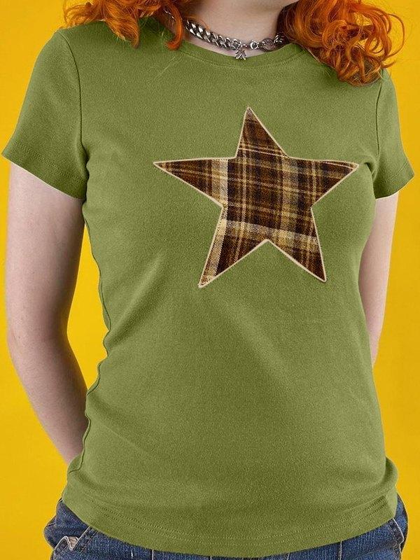Checkered Star Short Sleeve Tee Product Image