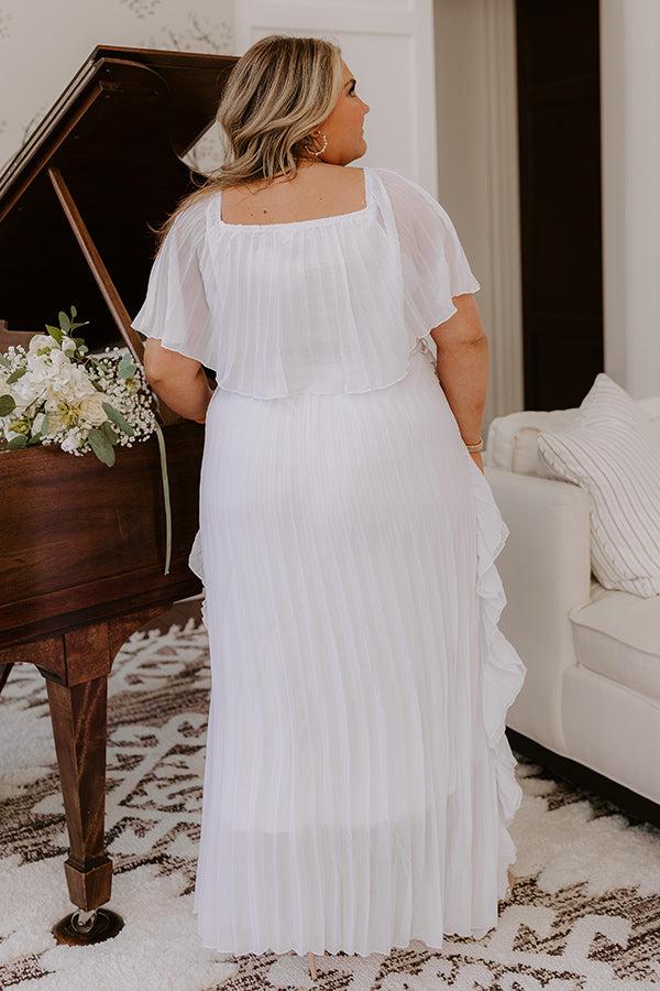 Lost In Your Eyes Pleated Maxi Dress Curves Product Image