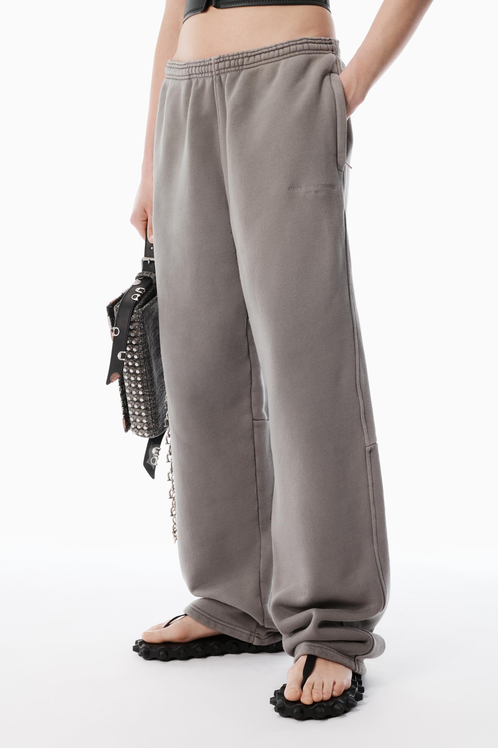 Grey Wide-leg Sweatpants Product Image