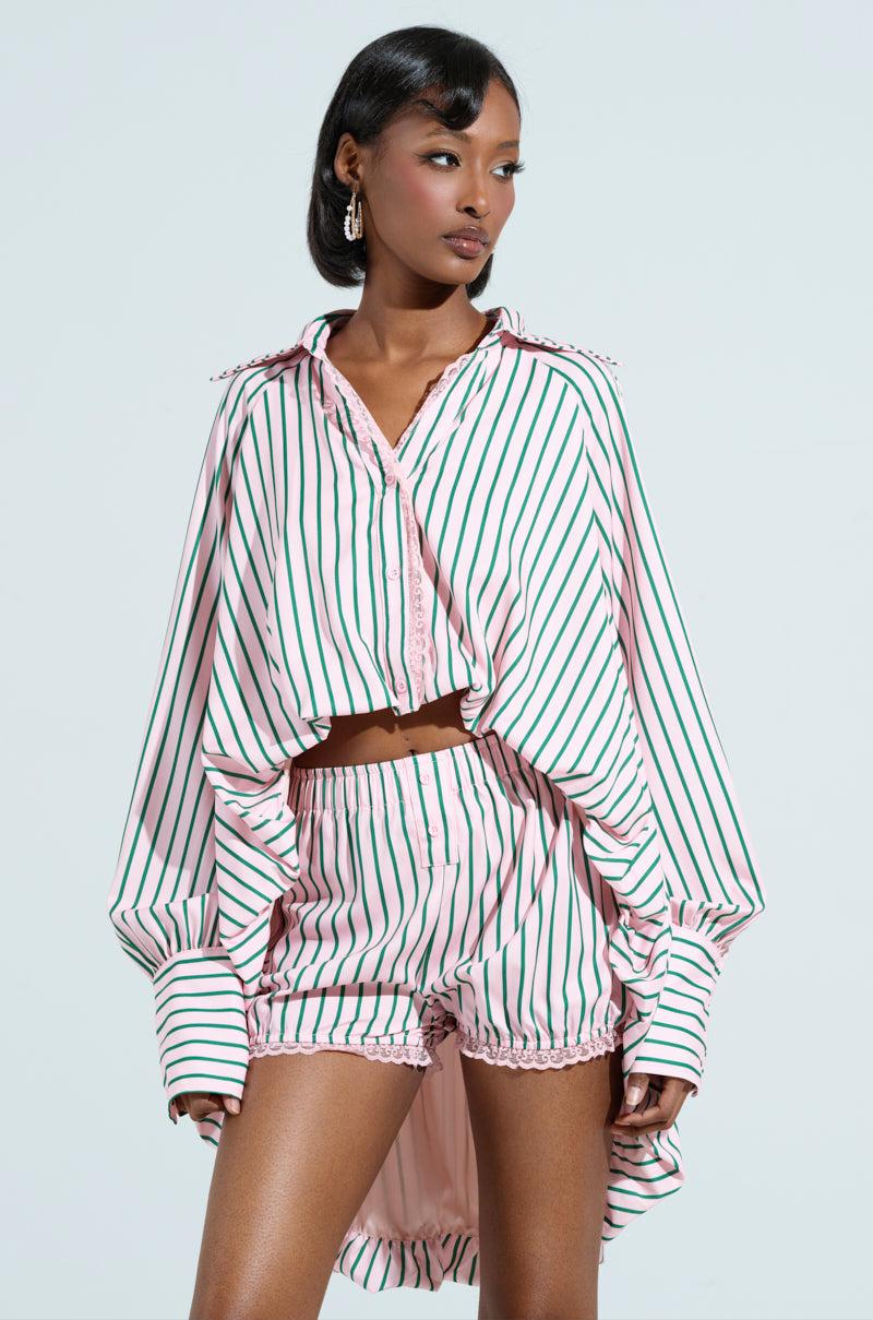 HAMPTONS STRIPED BUTTON UP Product Image