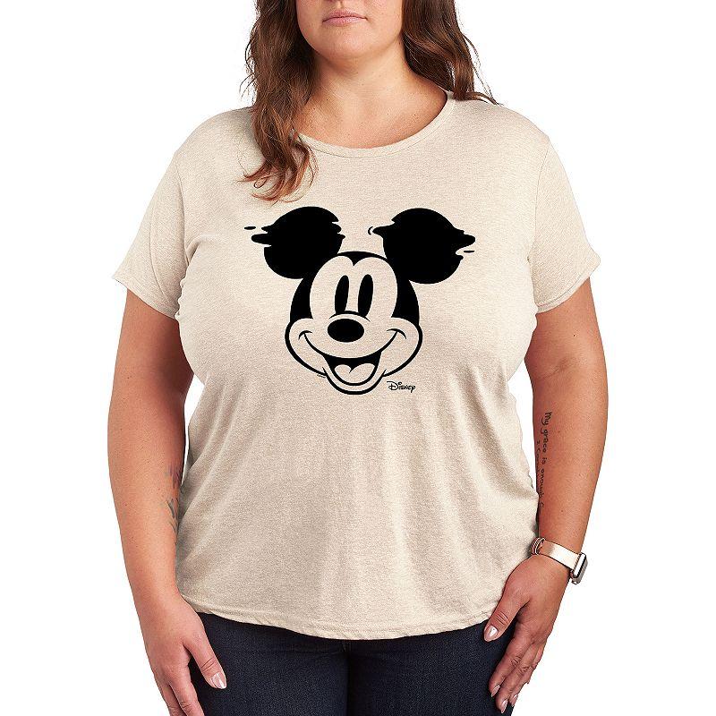 Disney's Mickey Mouse Plus Face Glitch Graphic Tee, Women's,  Product Image