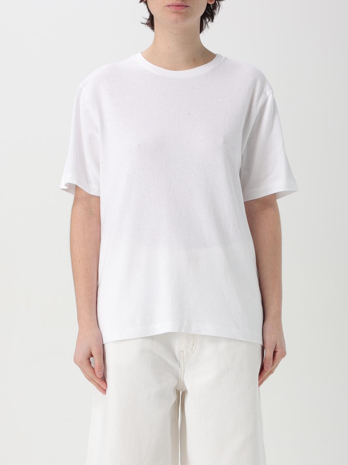 KHAITE Womens White Mae Brand-patch Cotton-jersey T-shirt In Cream Product Image