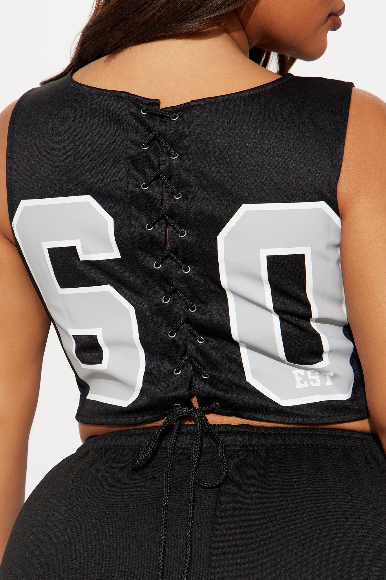 Raiders Halftime Show Corset Top - Black/Grey Female Product Image