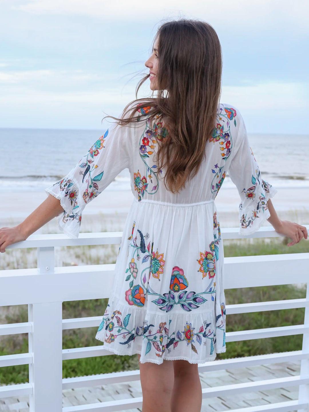 Capri Cotton Mini Dress Product Image