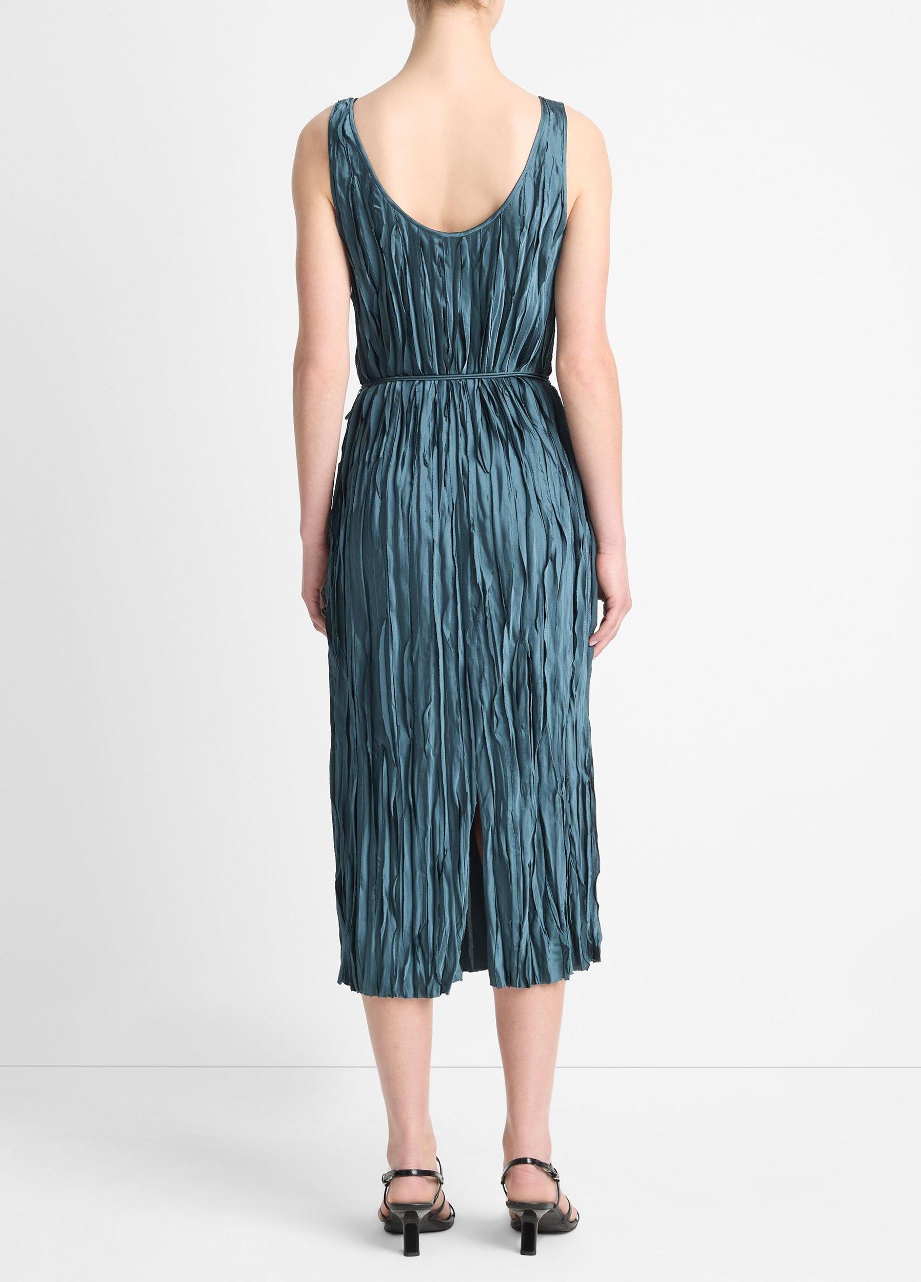 Crushed Satin Bias Tank Dress Product Image
