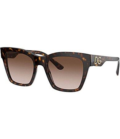 Dolce  Gabbana Womens Dg4384 53mm Tortoise Square Sunglasses Product Image