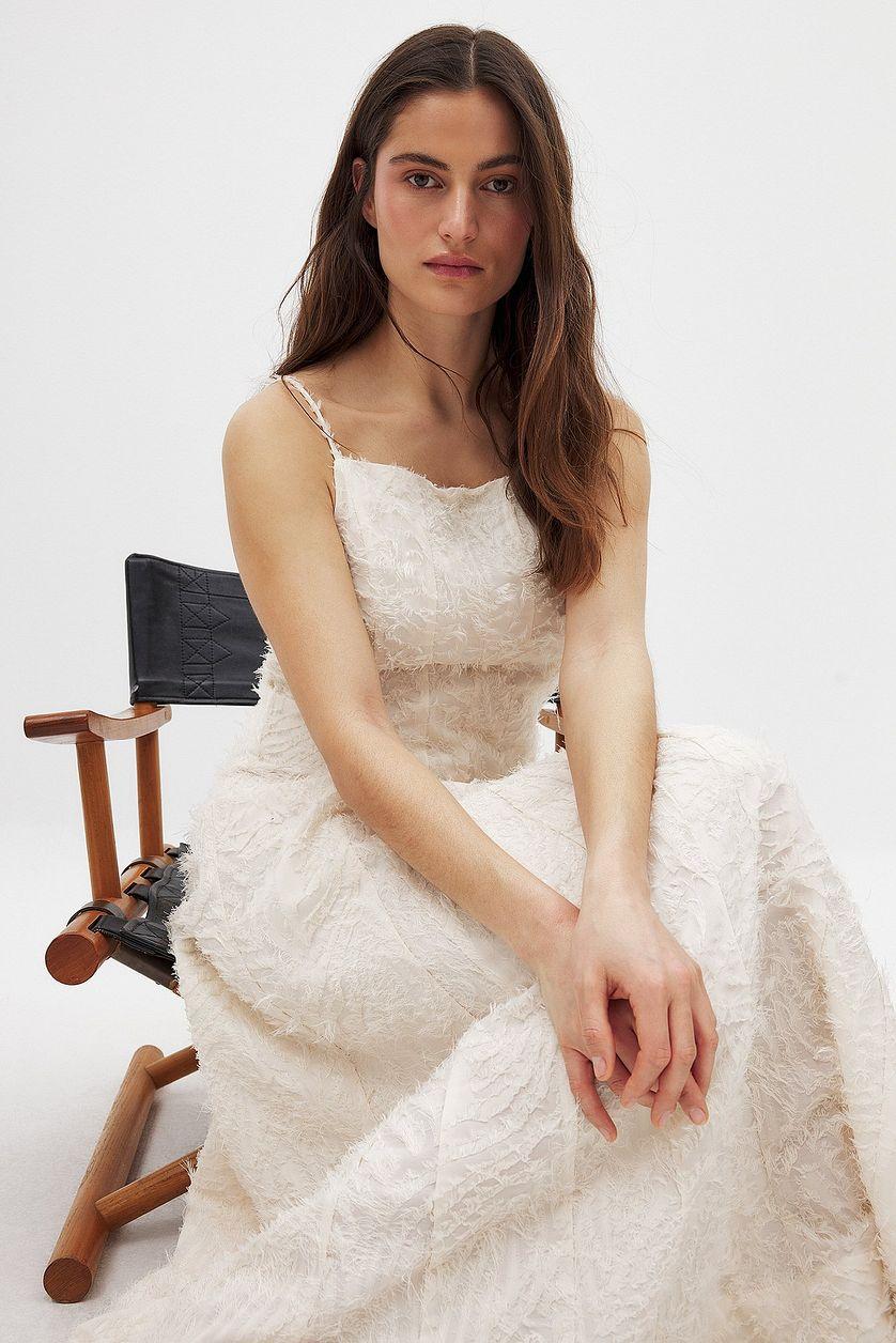 Fringe Seam Detail Maxi Dress Product Image