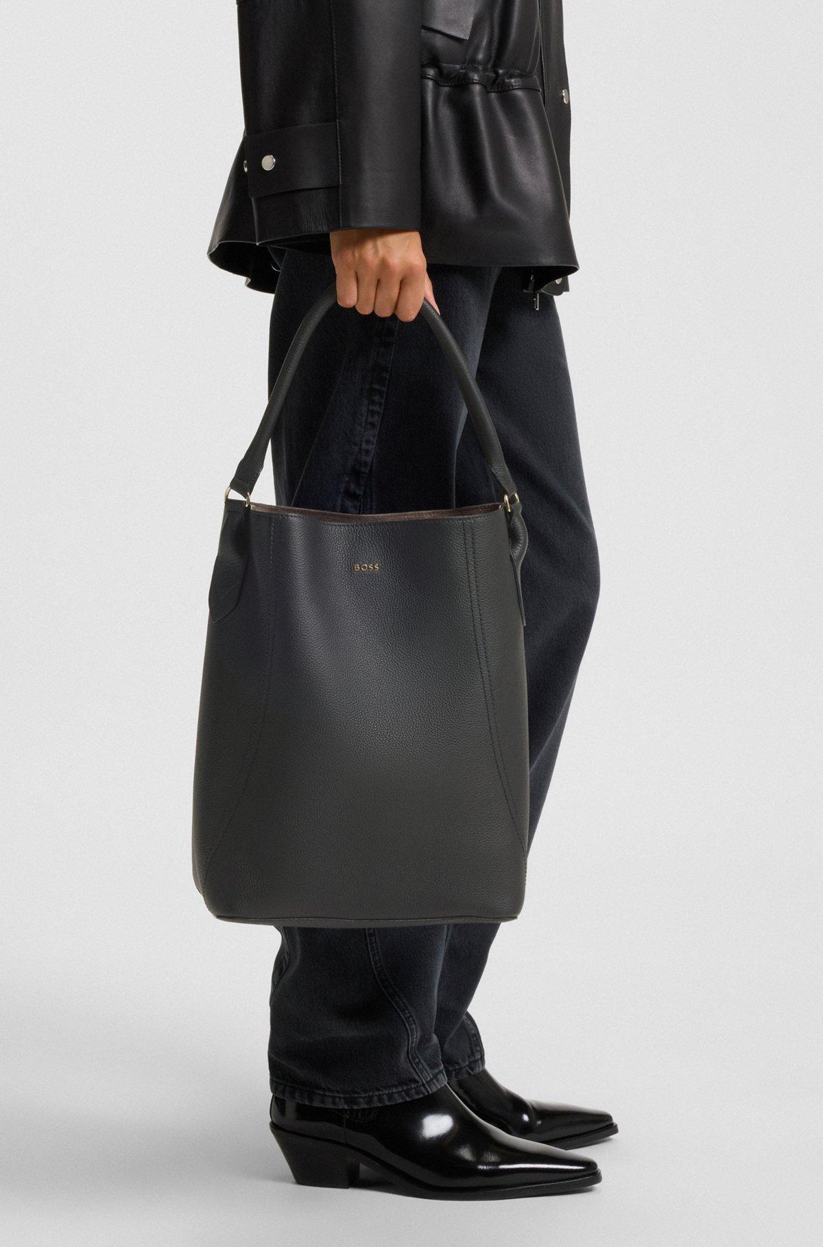 Bucket bag in grained leather Product Image