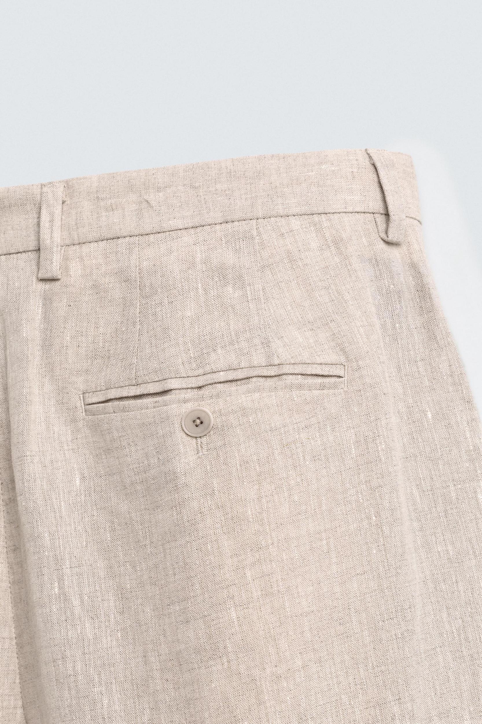 SUIT PANTS IN 100% LINEN Product Image
