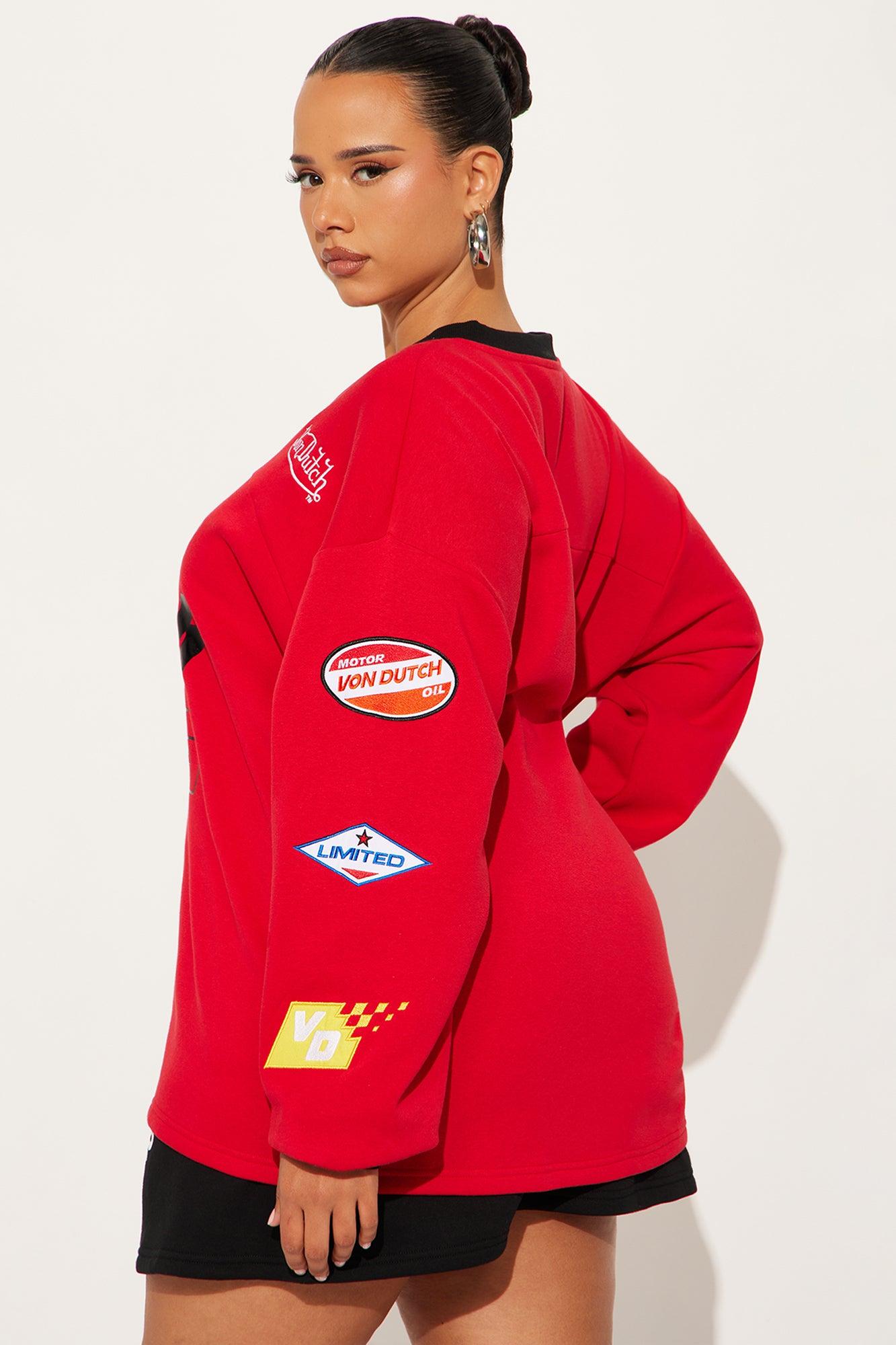 Von Dutch Race Mode Sweatshirt - Red Female Product Image