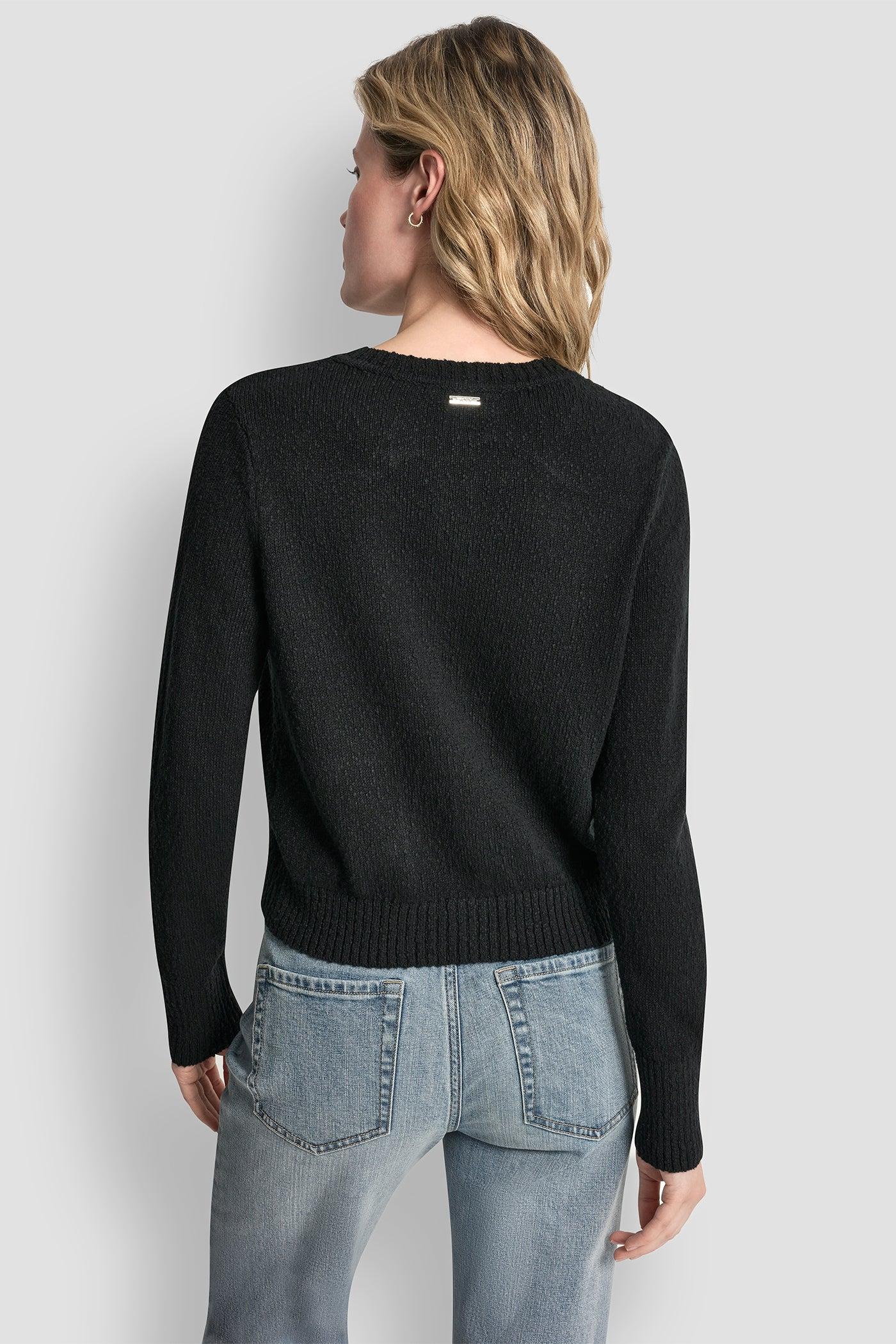 CREW NECK CARDIGAN WITH PATCH POCKETS Product Image