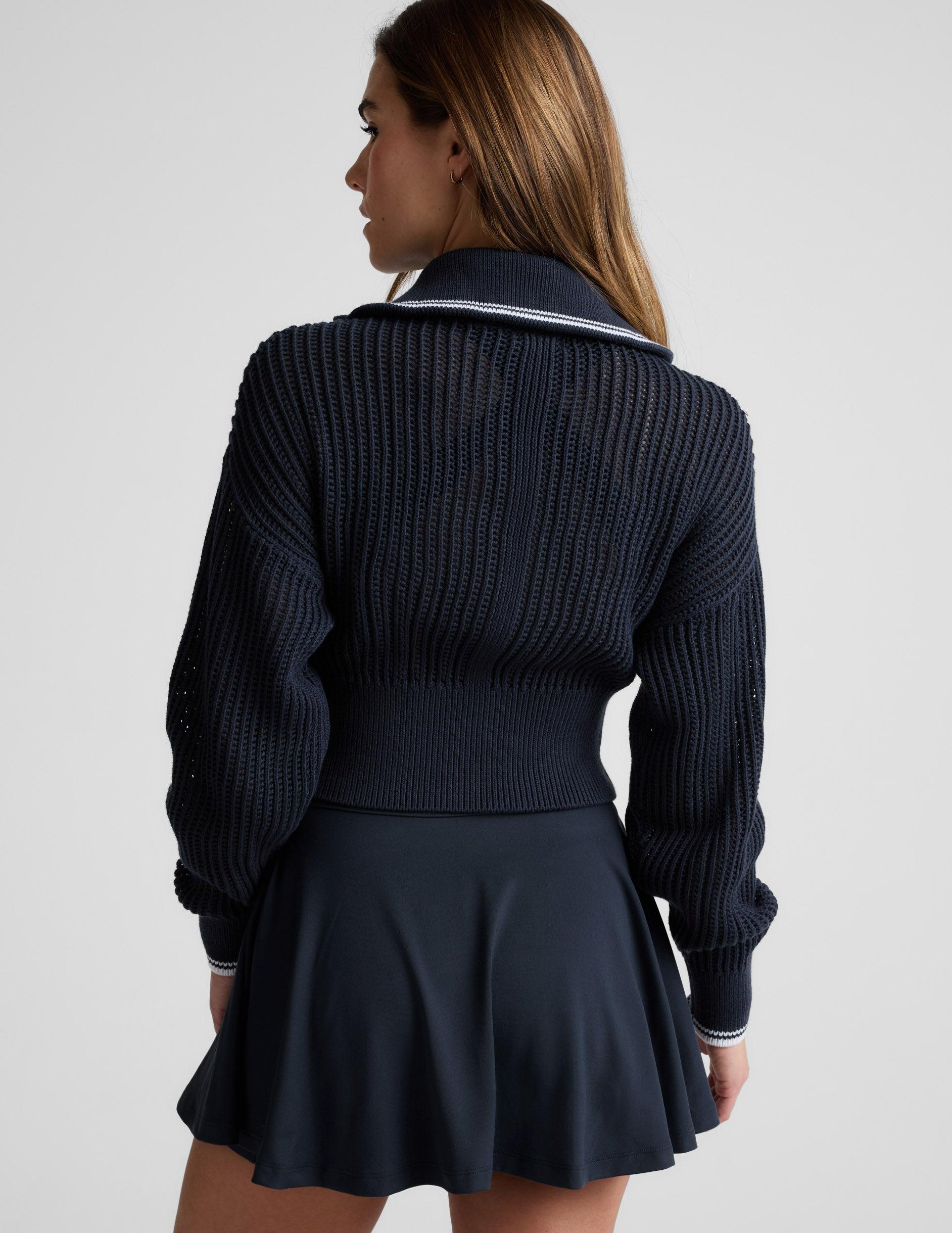 Here's The Stitch Zip Sweater Product Image